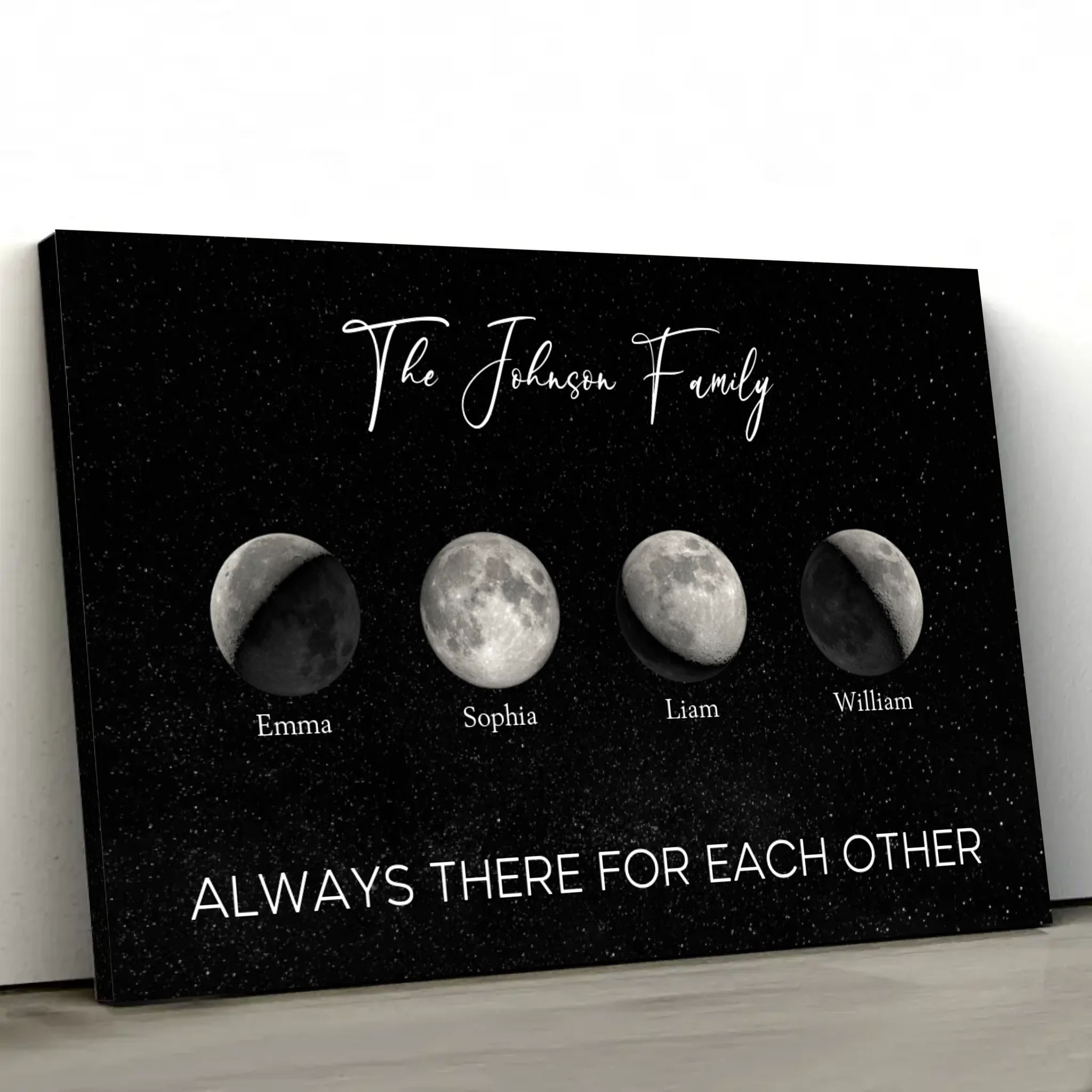 Personalized Canvas "Moon phase for families"