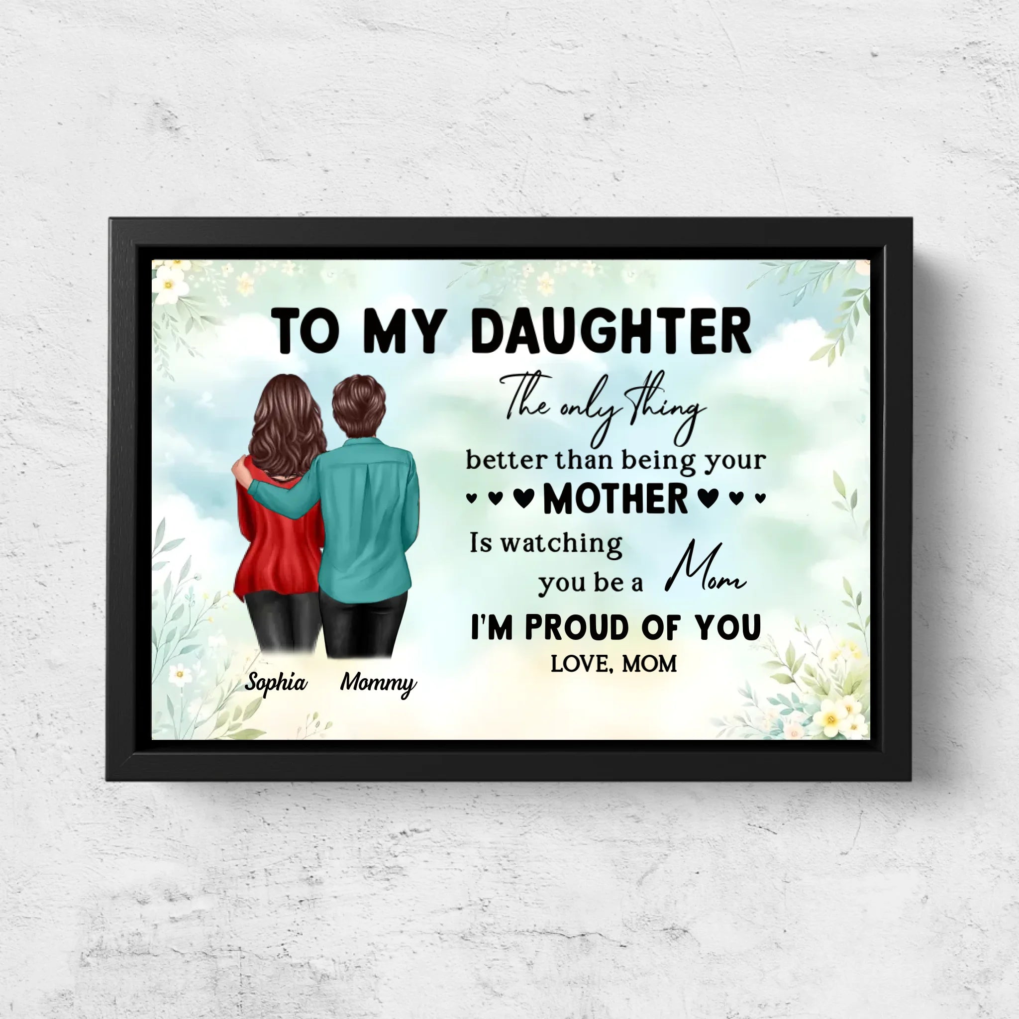 Personalized Canvas "From Mom To Daughter – Mother's Day gift"