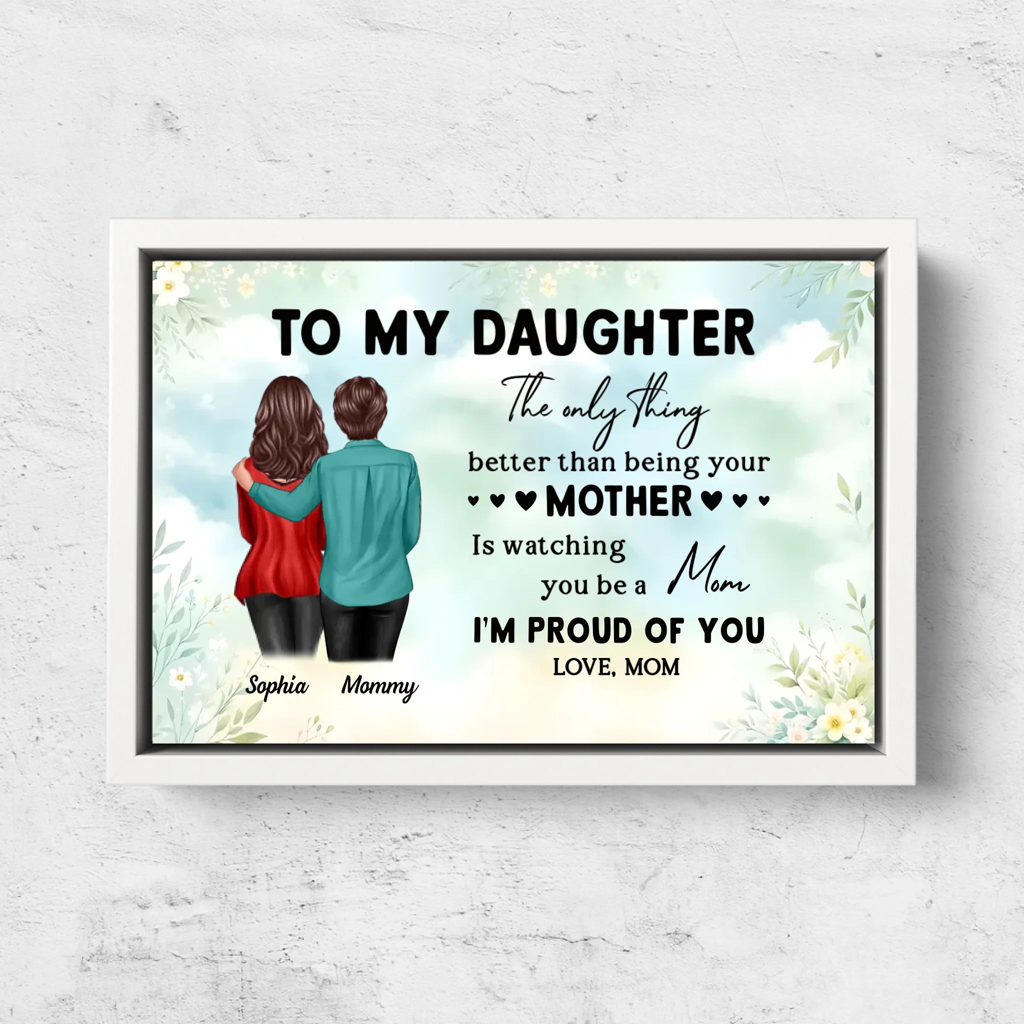 Personalized Canvas "From Mom To Daughter – Mother's Day gift"