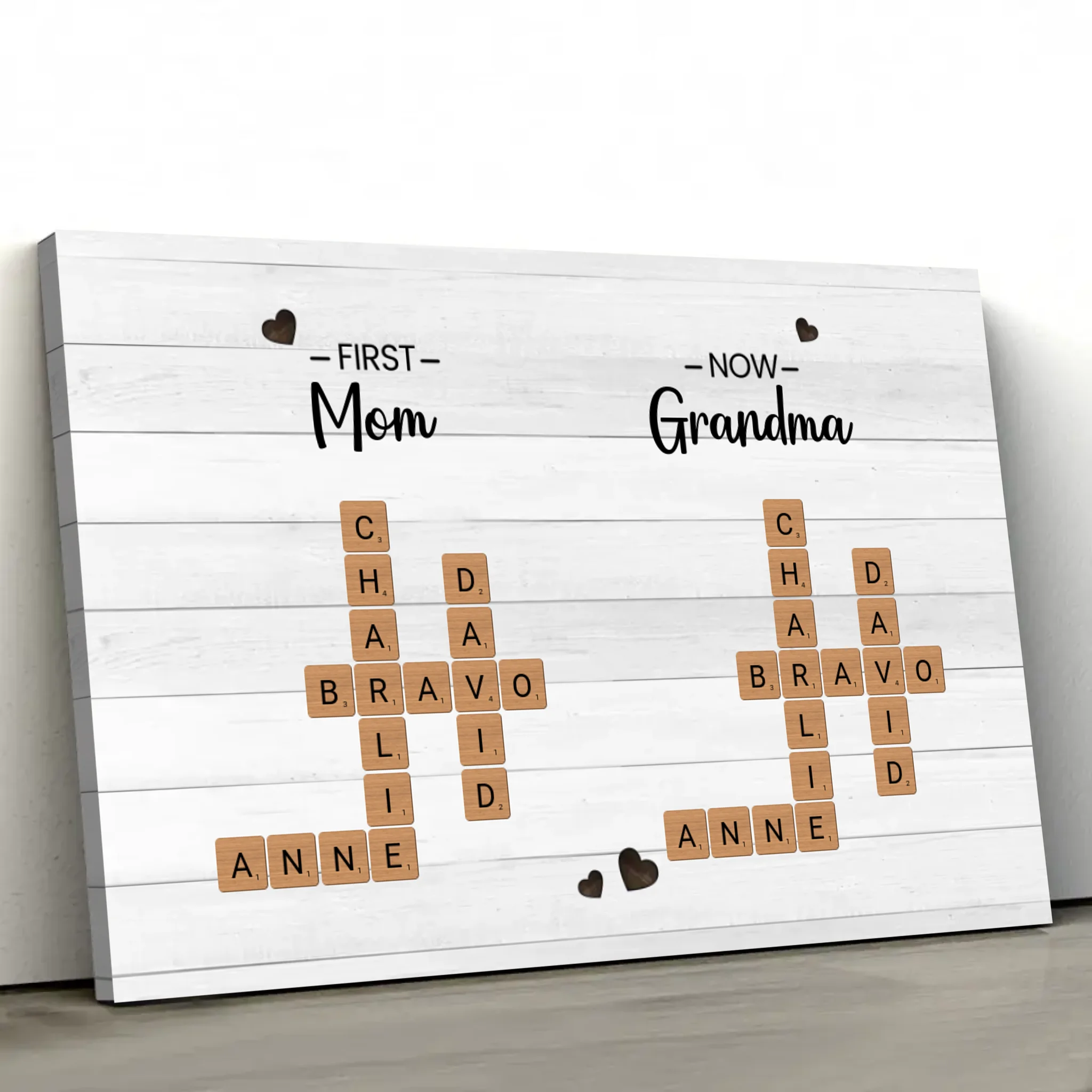 Personalized Canvas "First Mom, Now Grandma – Crossword"