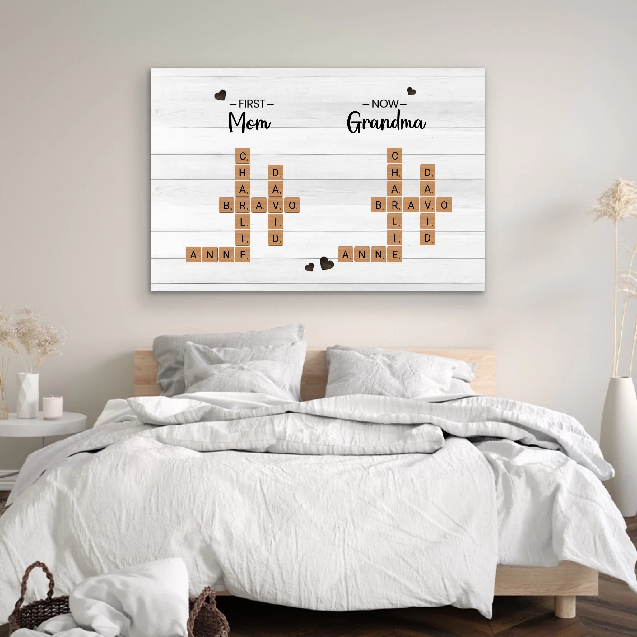 Personalized Canvas "First Mom, Now Grandma – Crossword"