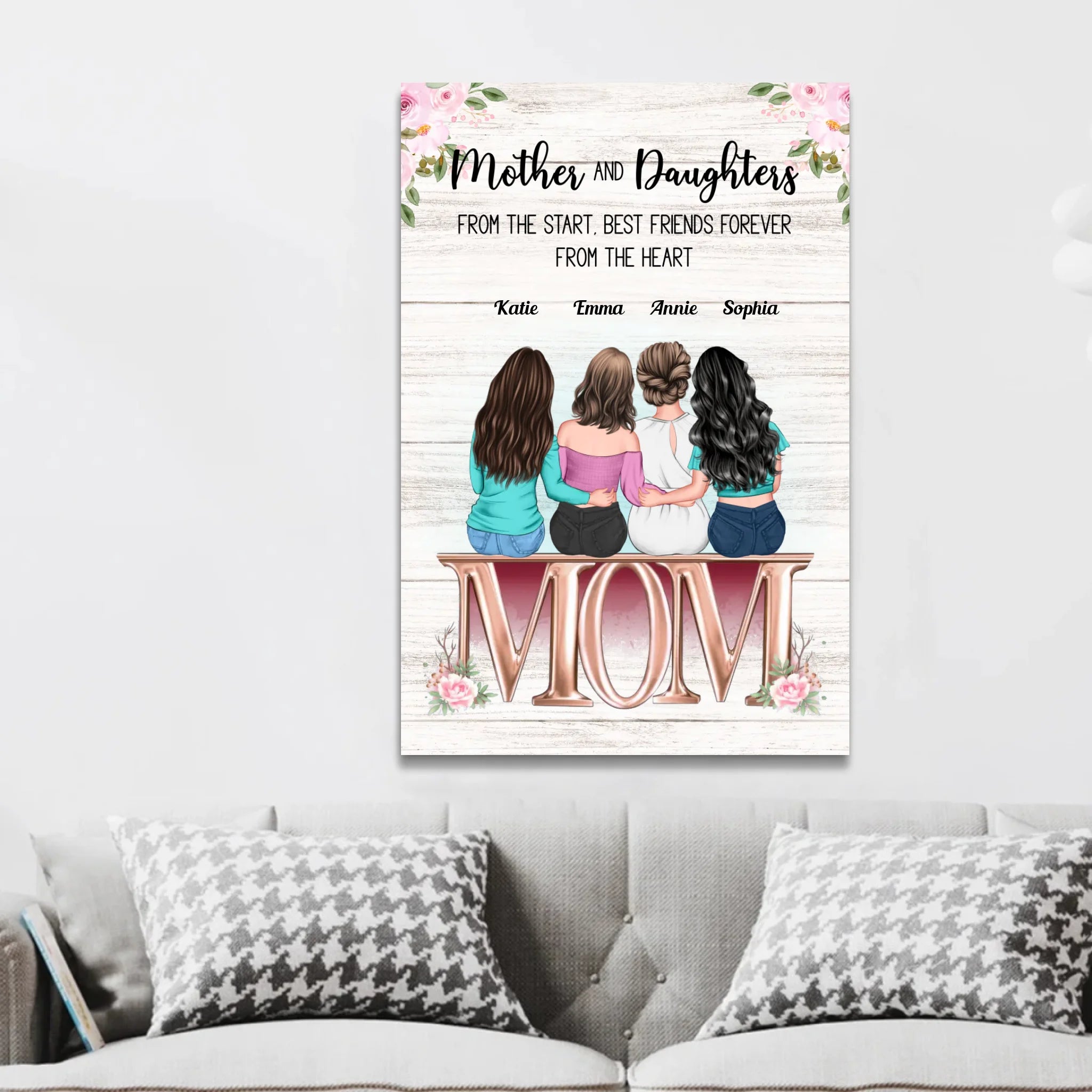 Personalized Canvas "Mother and Daughter"