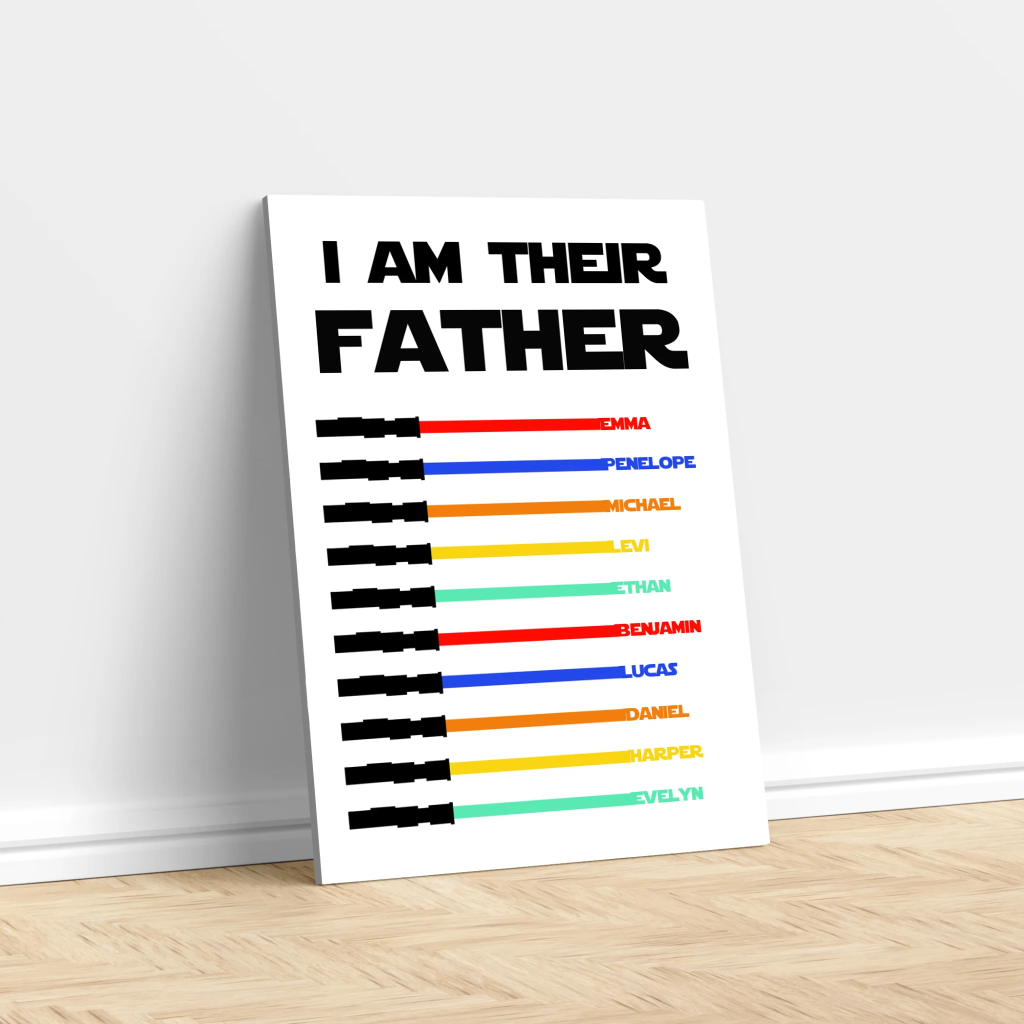Personalized Canvas "I Am Their Father"