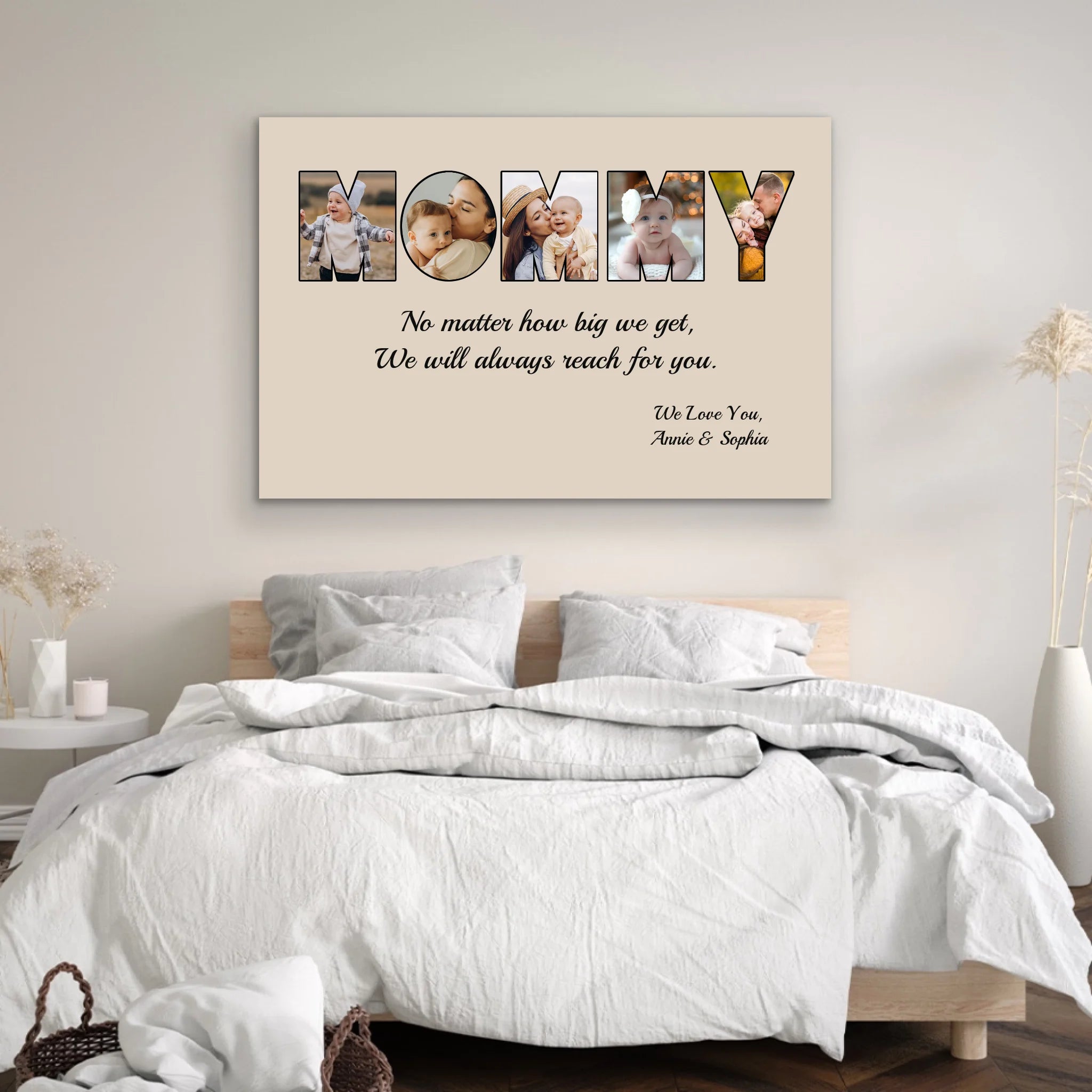 Personalized Canvas "MOM - I will always reach for you"