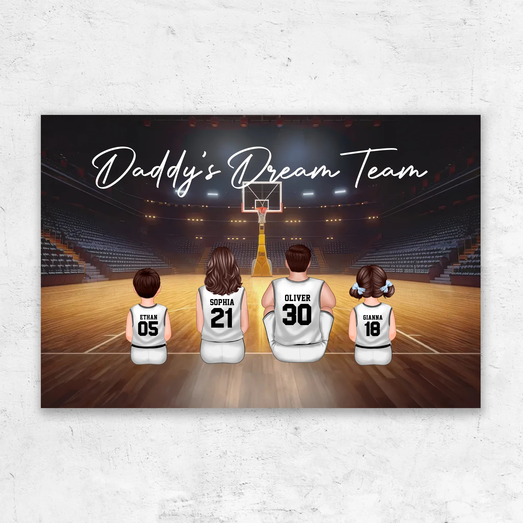 Personalized Canvas "Daddy's dream team – Basketball"