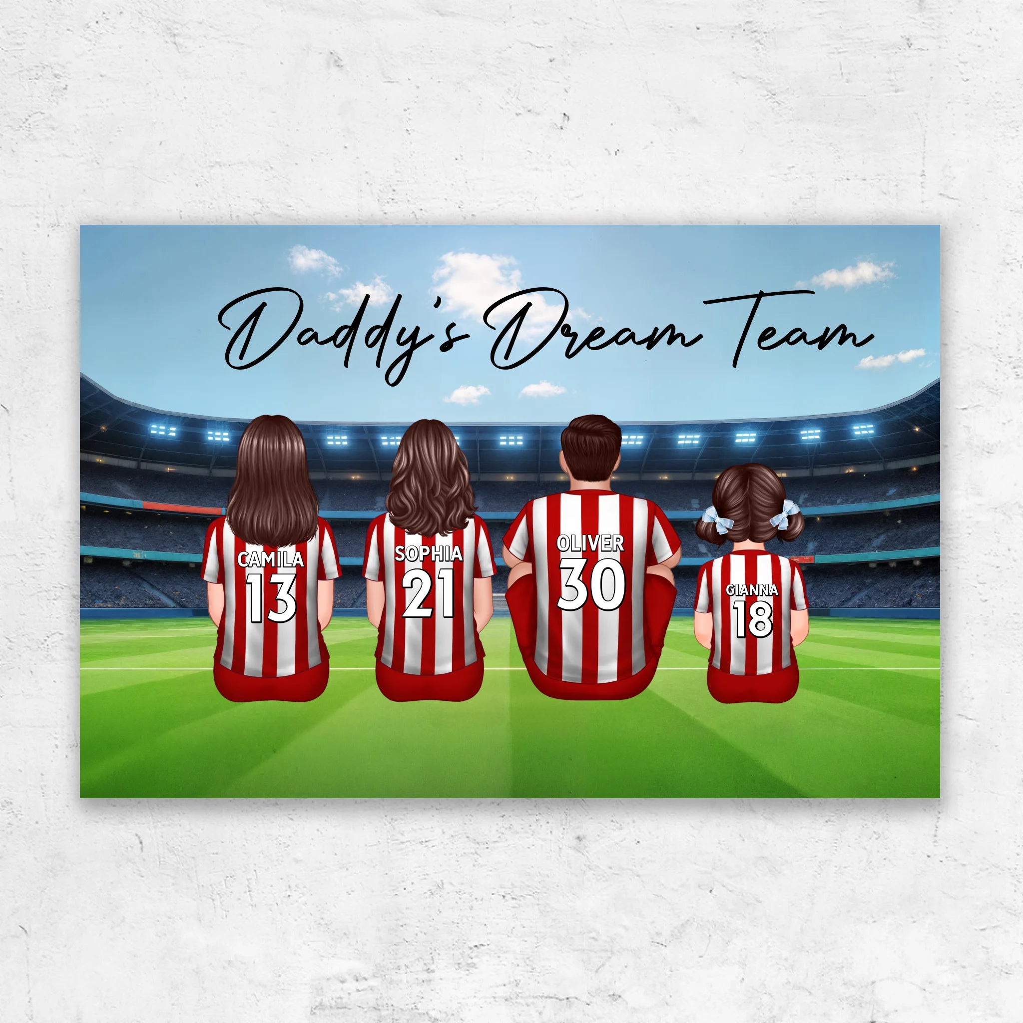 Personalized Canvas "Daddy's dream team – Soccer"