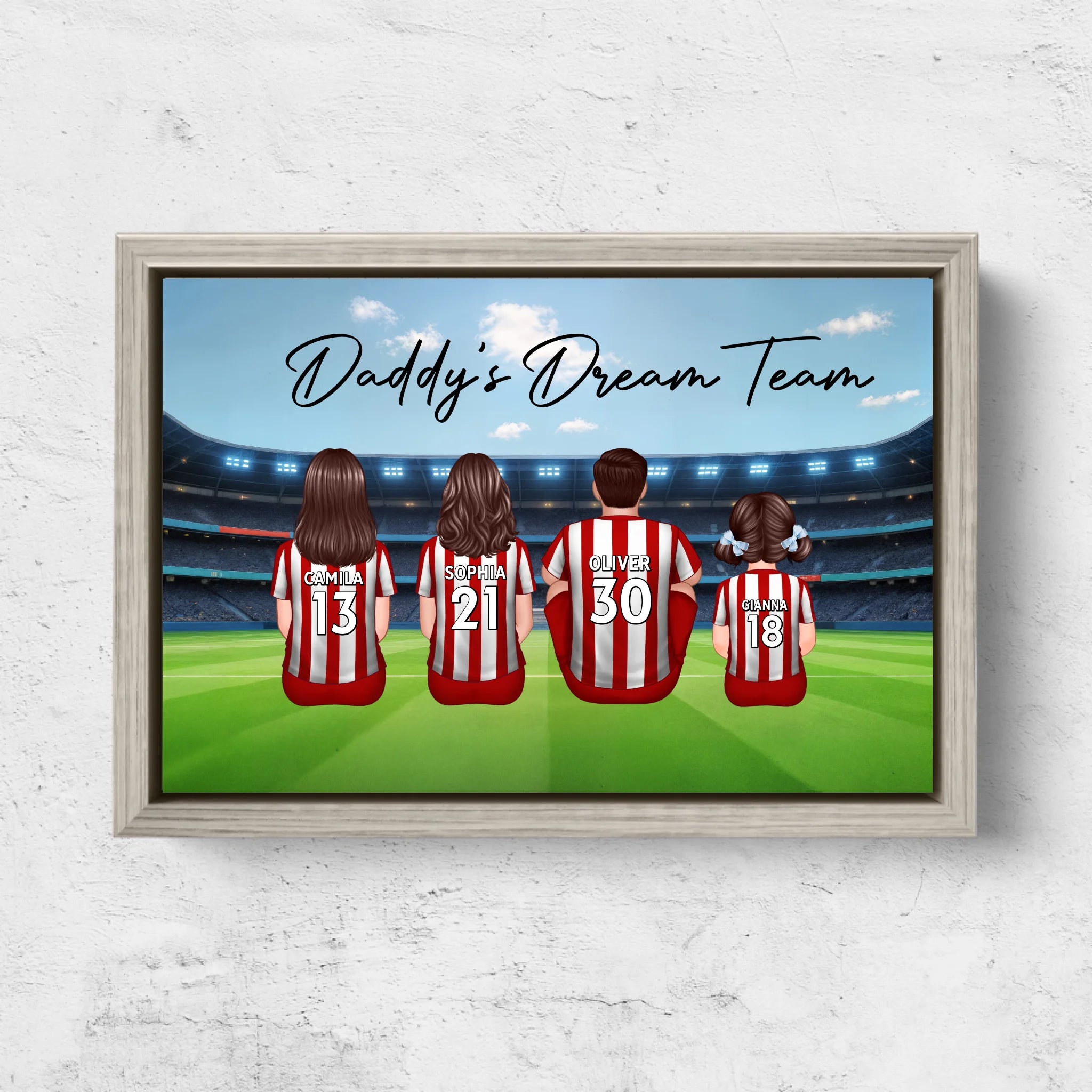 Personalized Canvas "Daddy's dream team – Soccer"