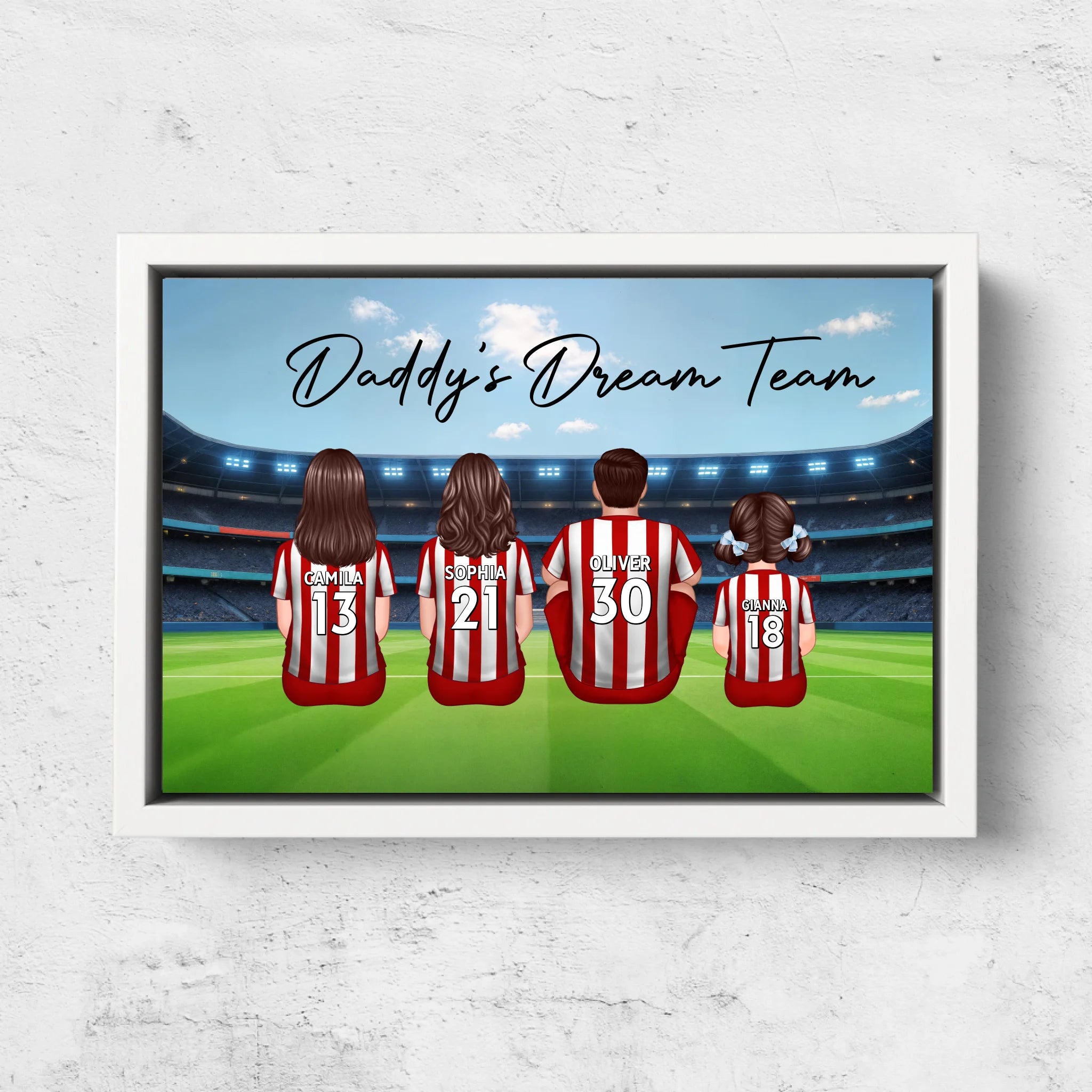 Personalized Canvas "Daddy's dream team – Soccer"