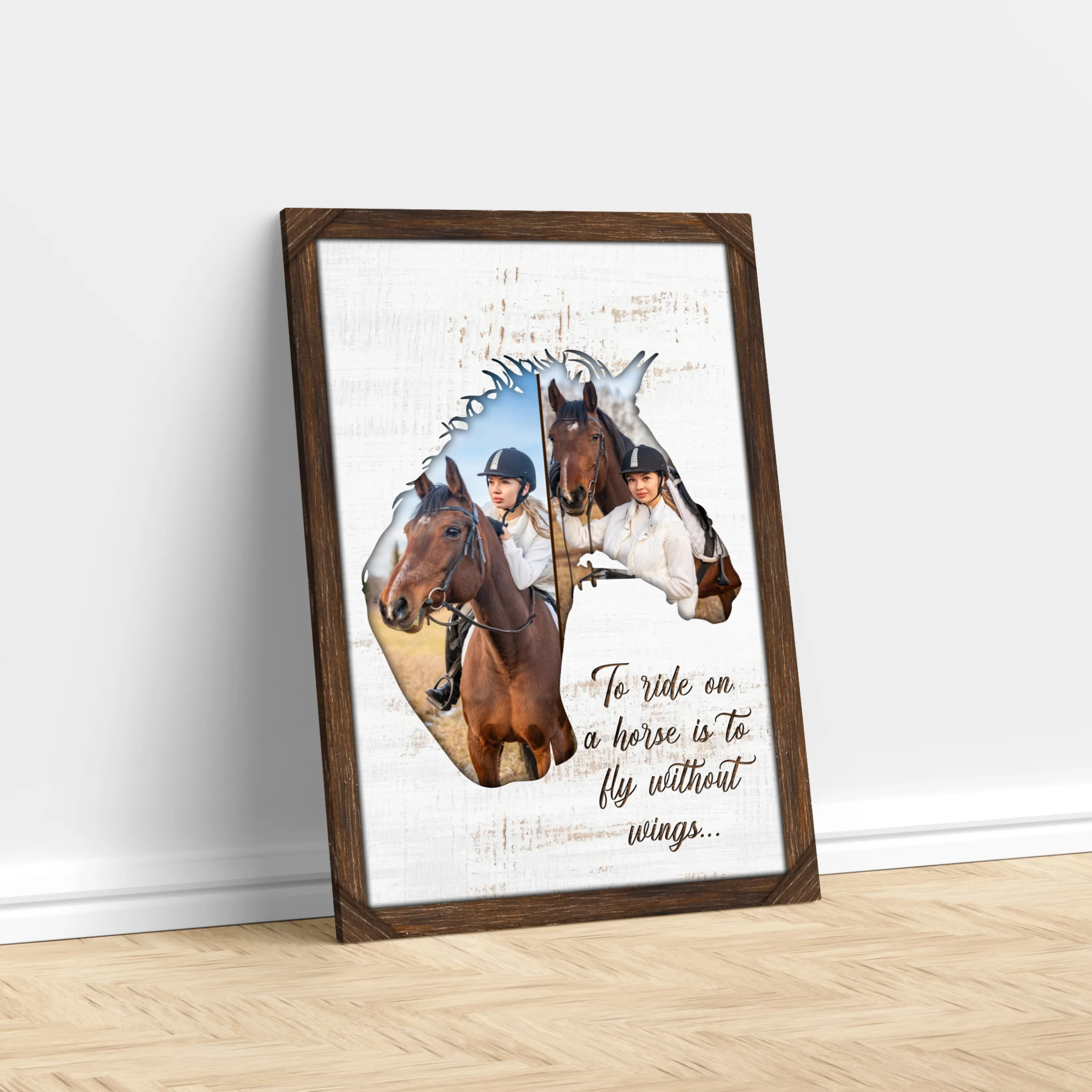 Personalized Canvas "To ride on a horse is to fly without wings"