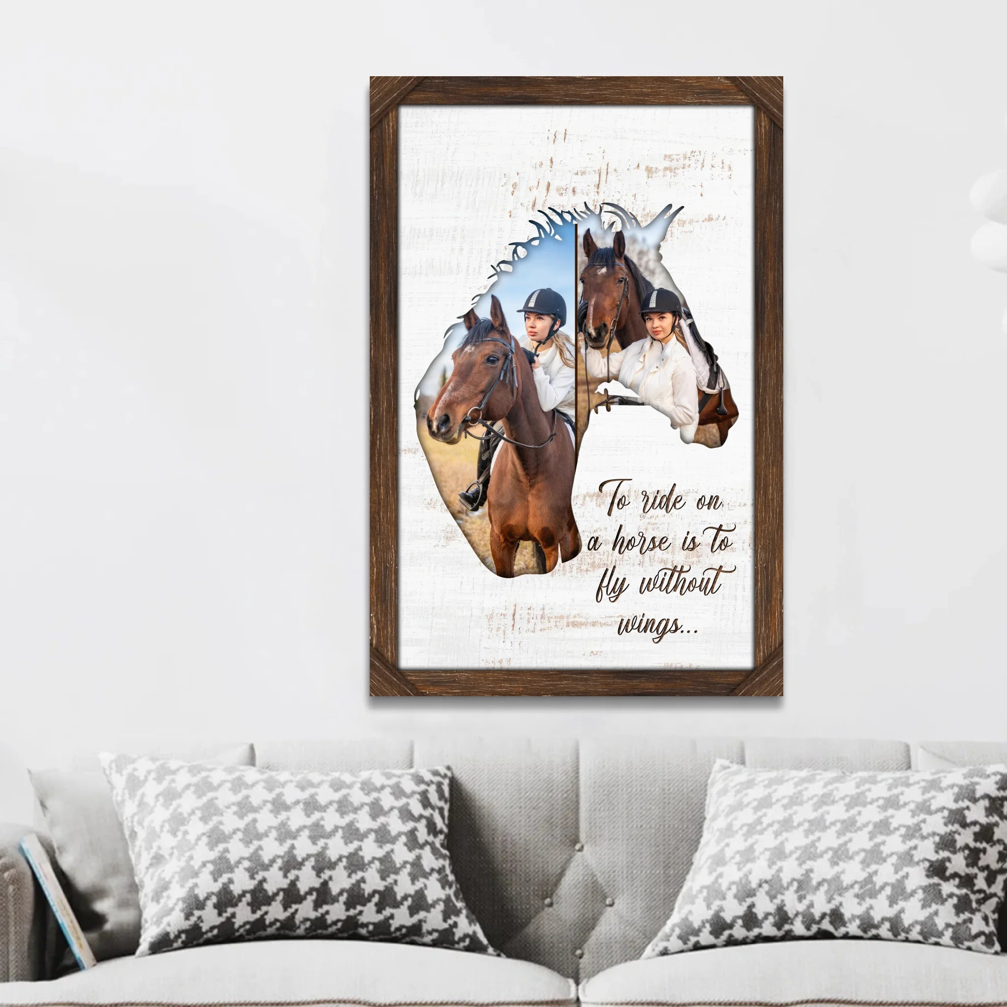 Personalized Canvas "To ride on a horse is to fly without wings"