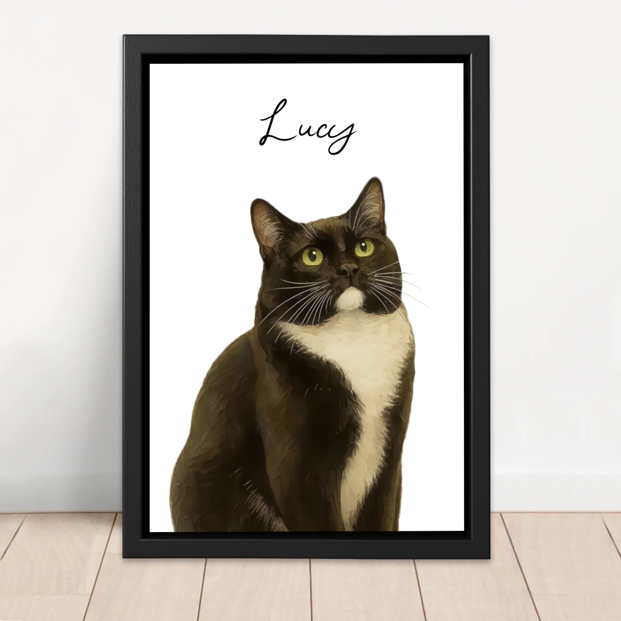 Personalized Canvas – Cat Photo Watercolor