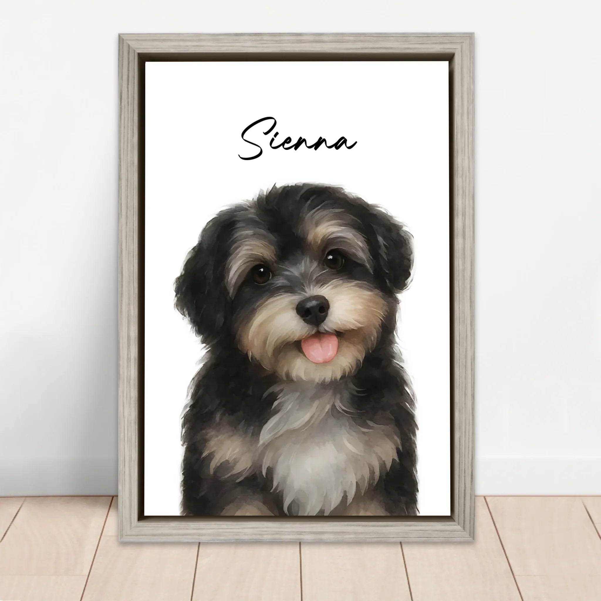 Personalized Canvas – Dog Photo Watercolor