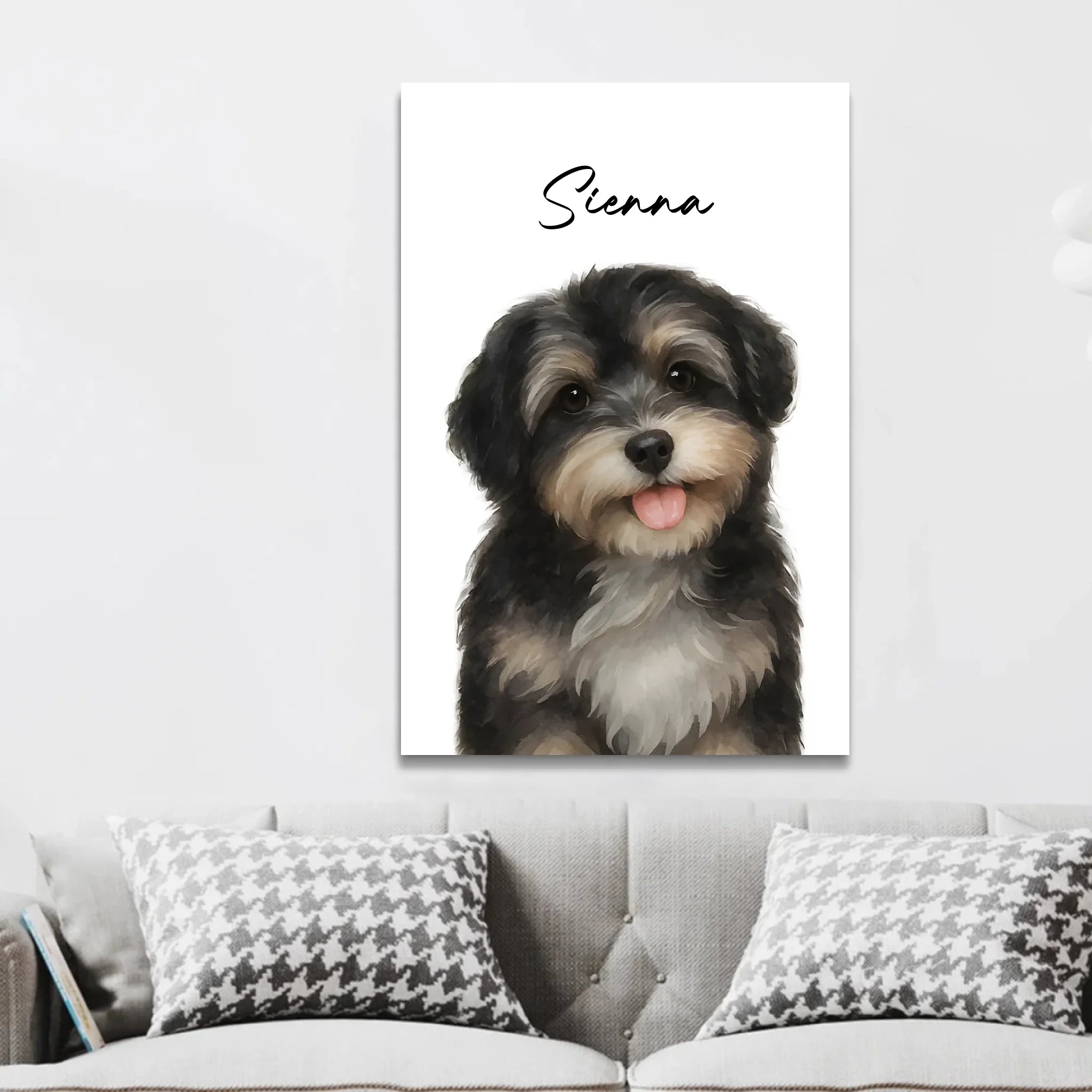 Personalized Canvas – Dog Photo Watercolor