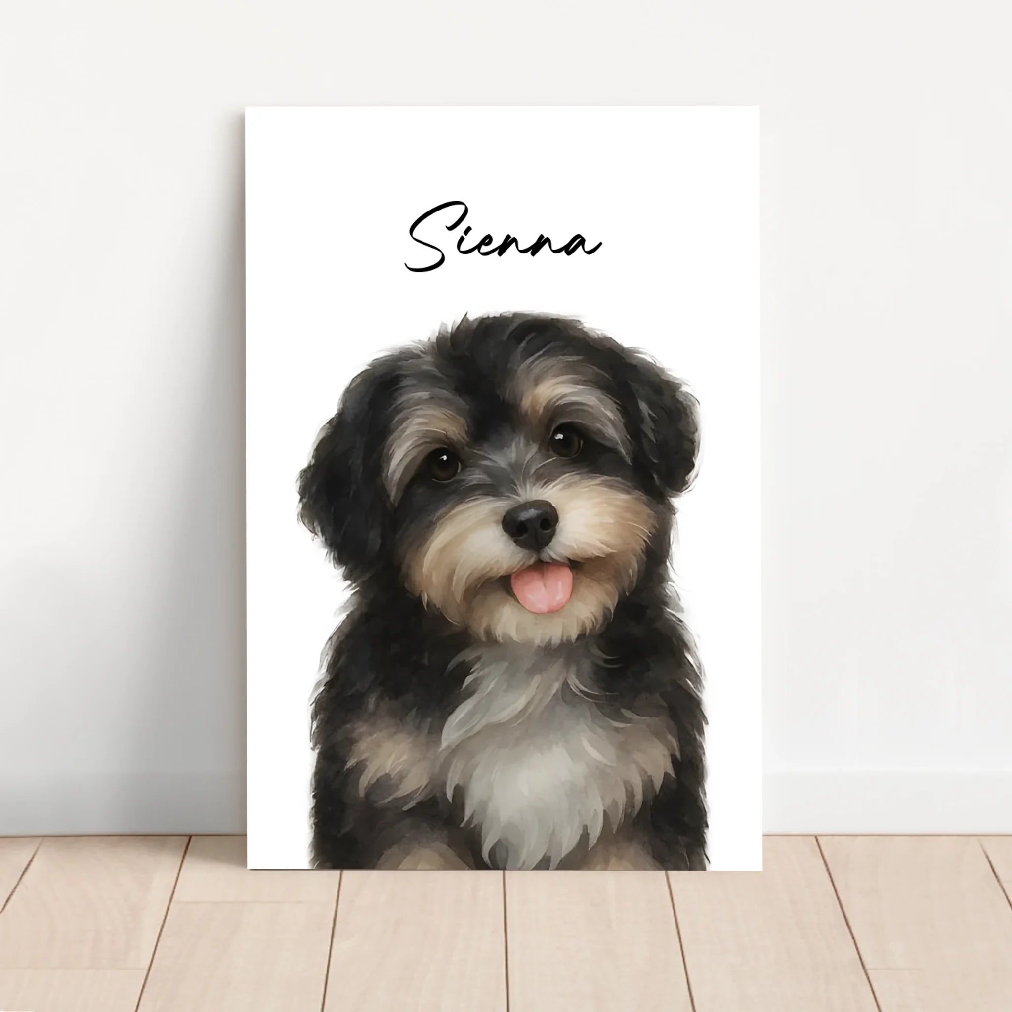 Personalized Canvas β Dog Photo Watercolor