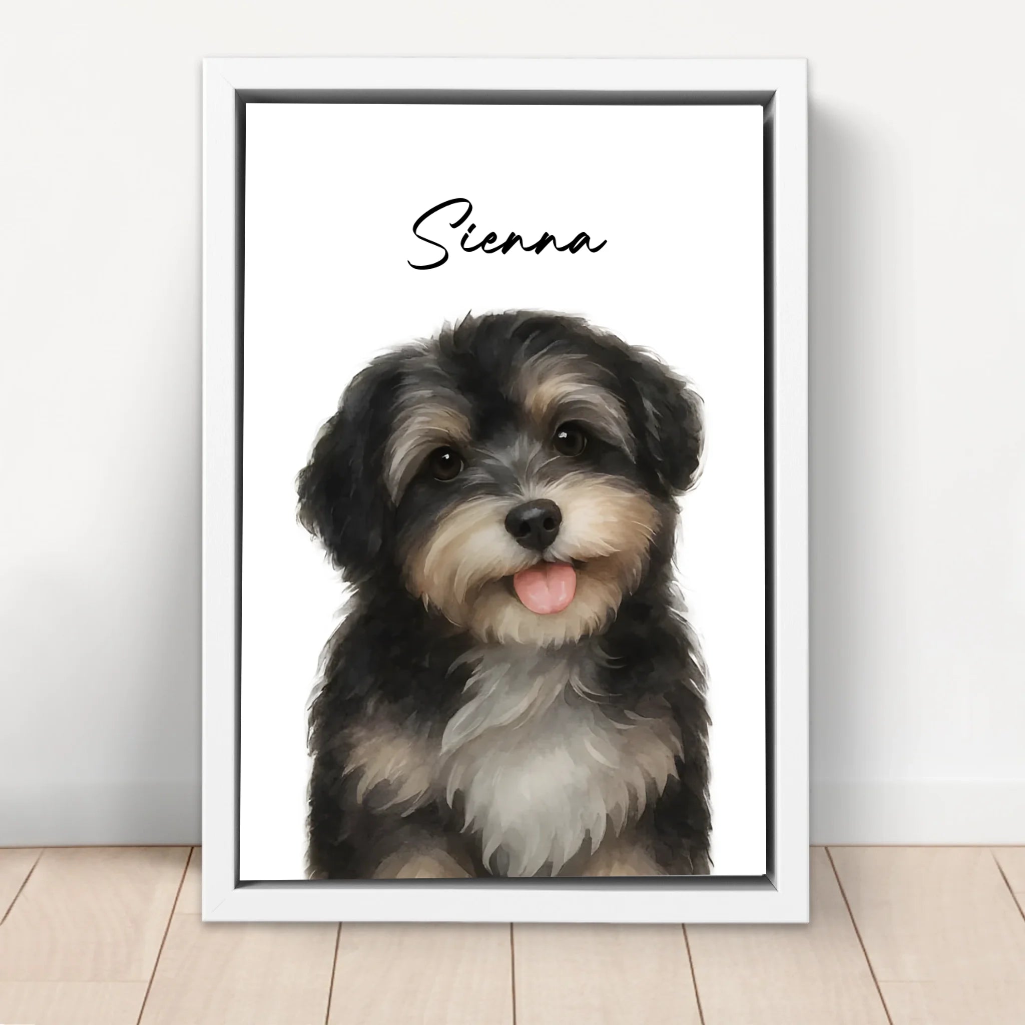 Personalized Canvas – Dog Photo Watercolor