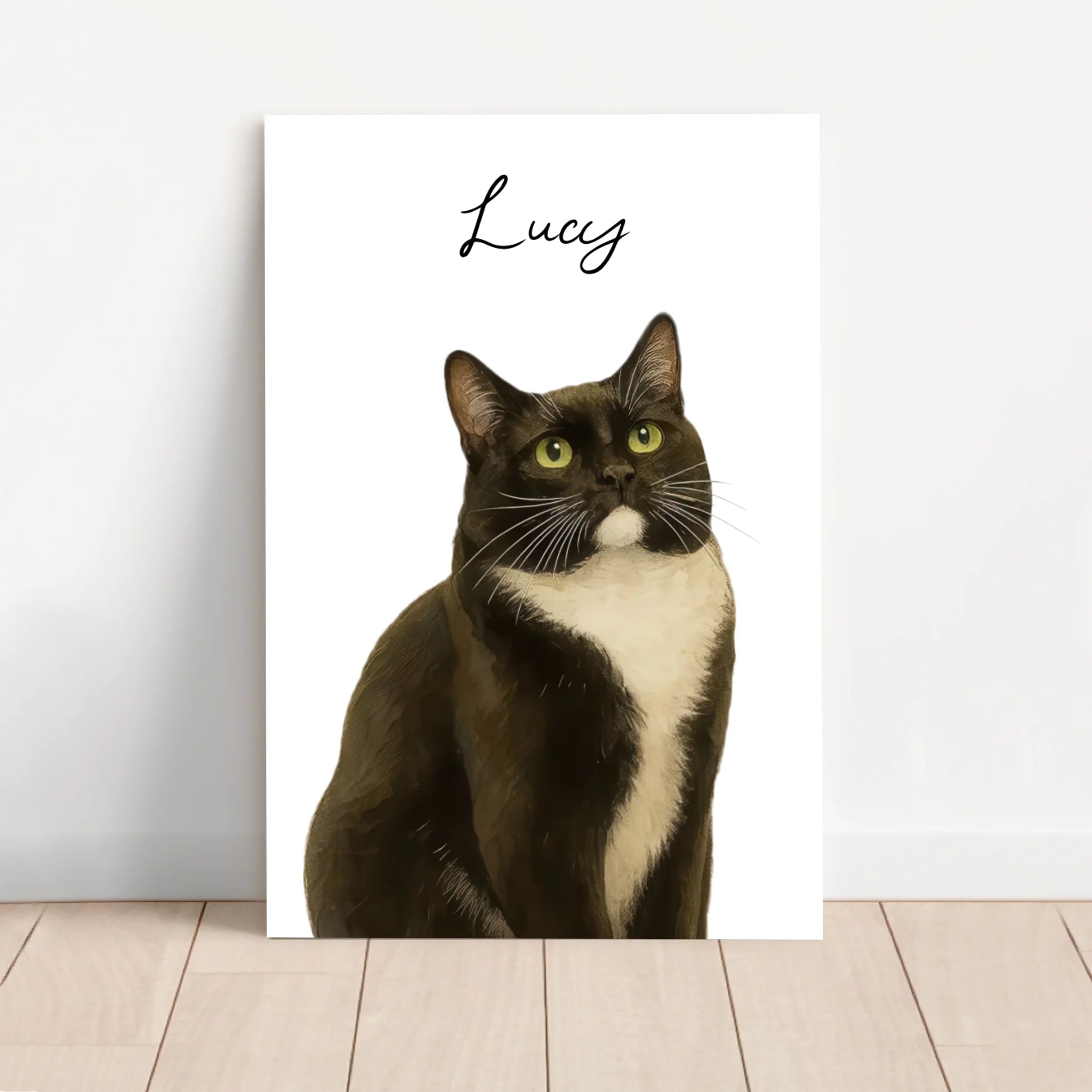Personalized Canvas β Cat Photo Watercolor