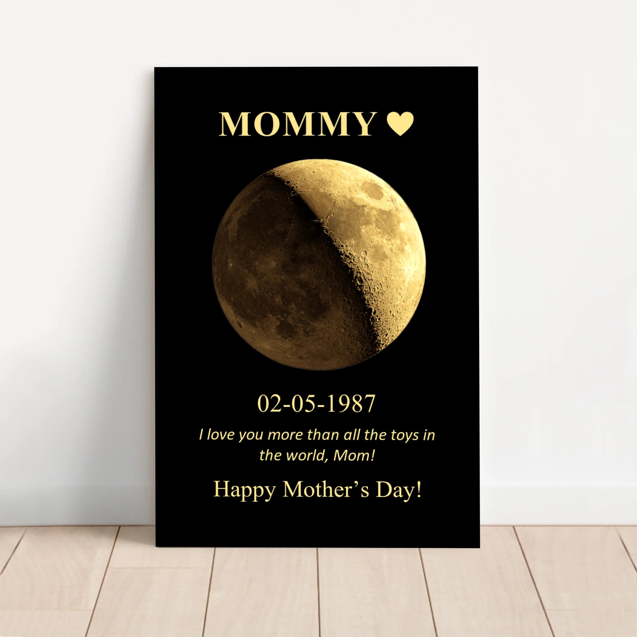 Personalized Canvas "Moon Phase For Mom And Dad"