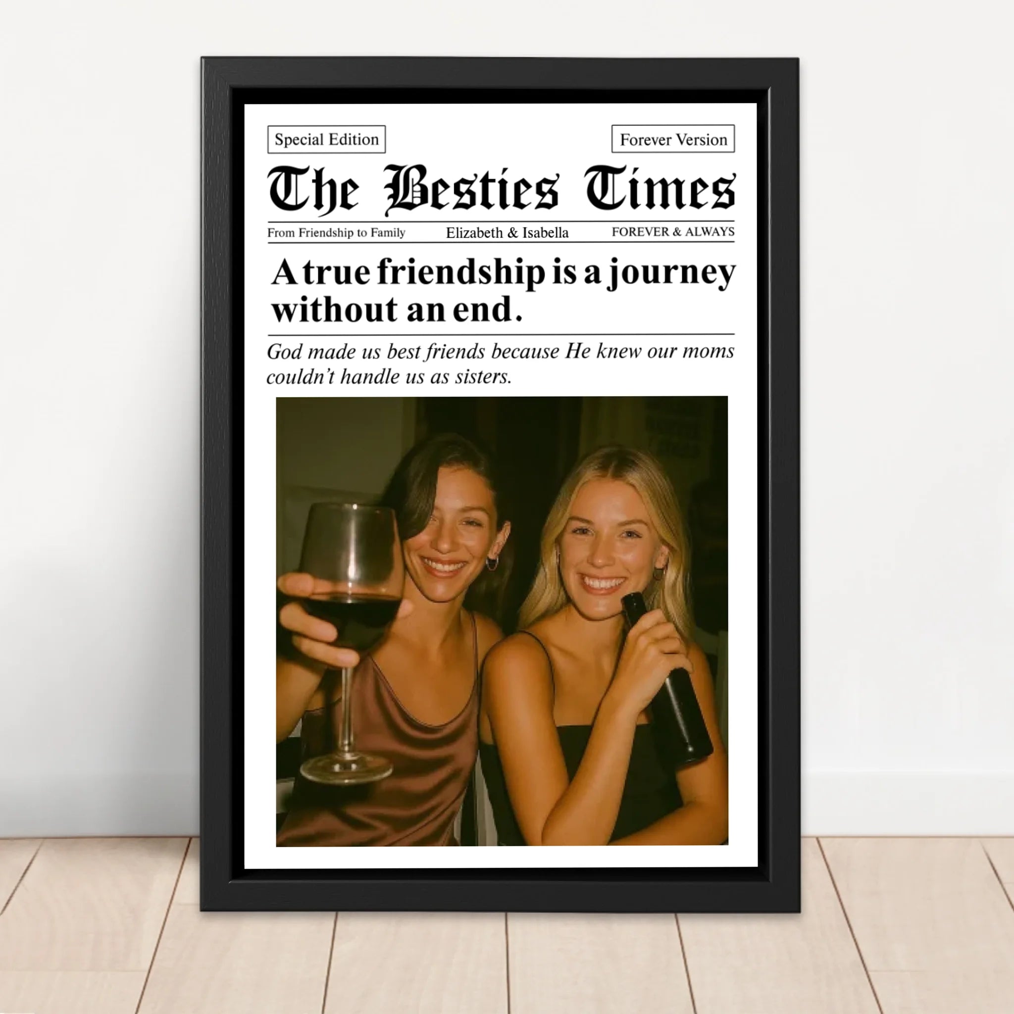 Personalized Canvas β Newspaper The BFF Times