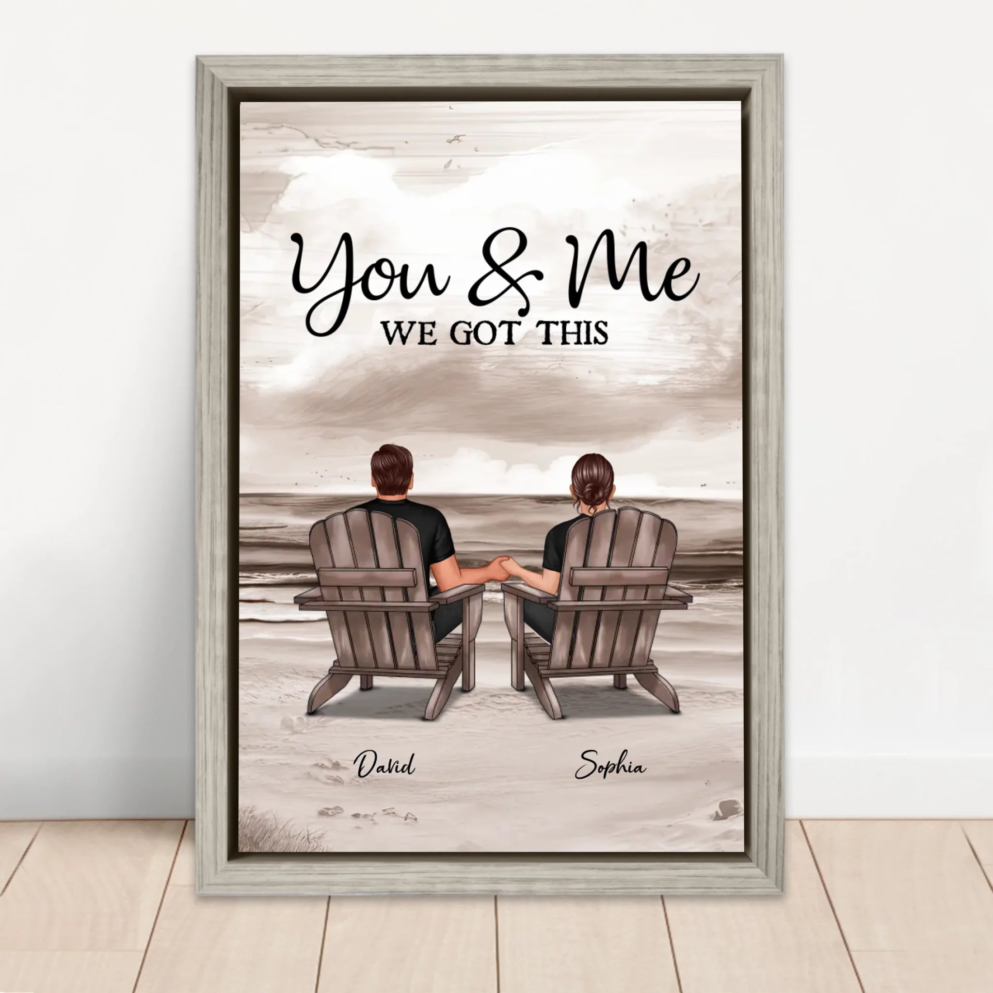 Personalized Canvas – You and me, we got this - vertical