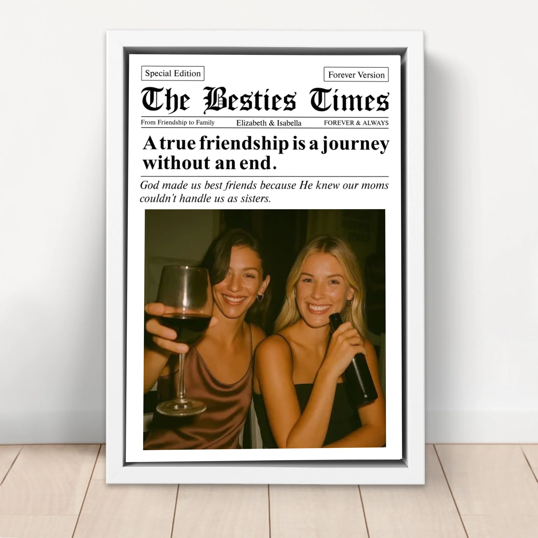 Personalized Canvas β Newspaper The BFF Times