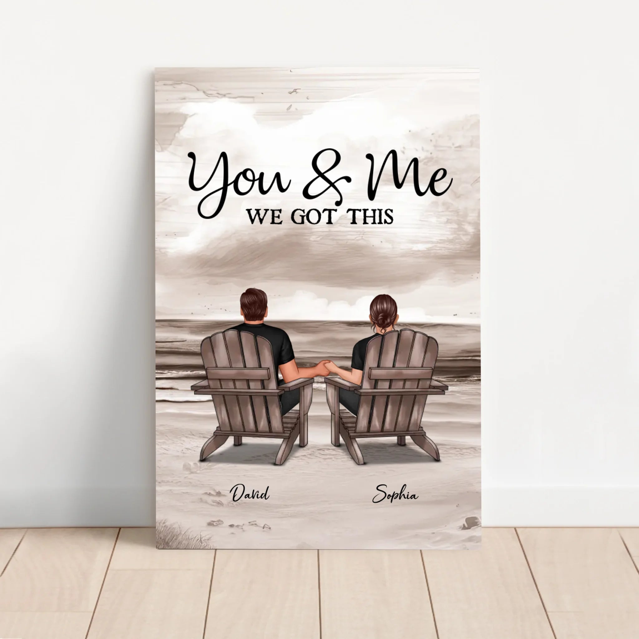 Personalized Canvas β You and me, we got this - vertical
