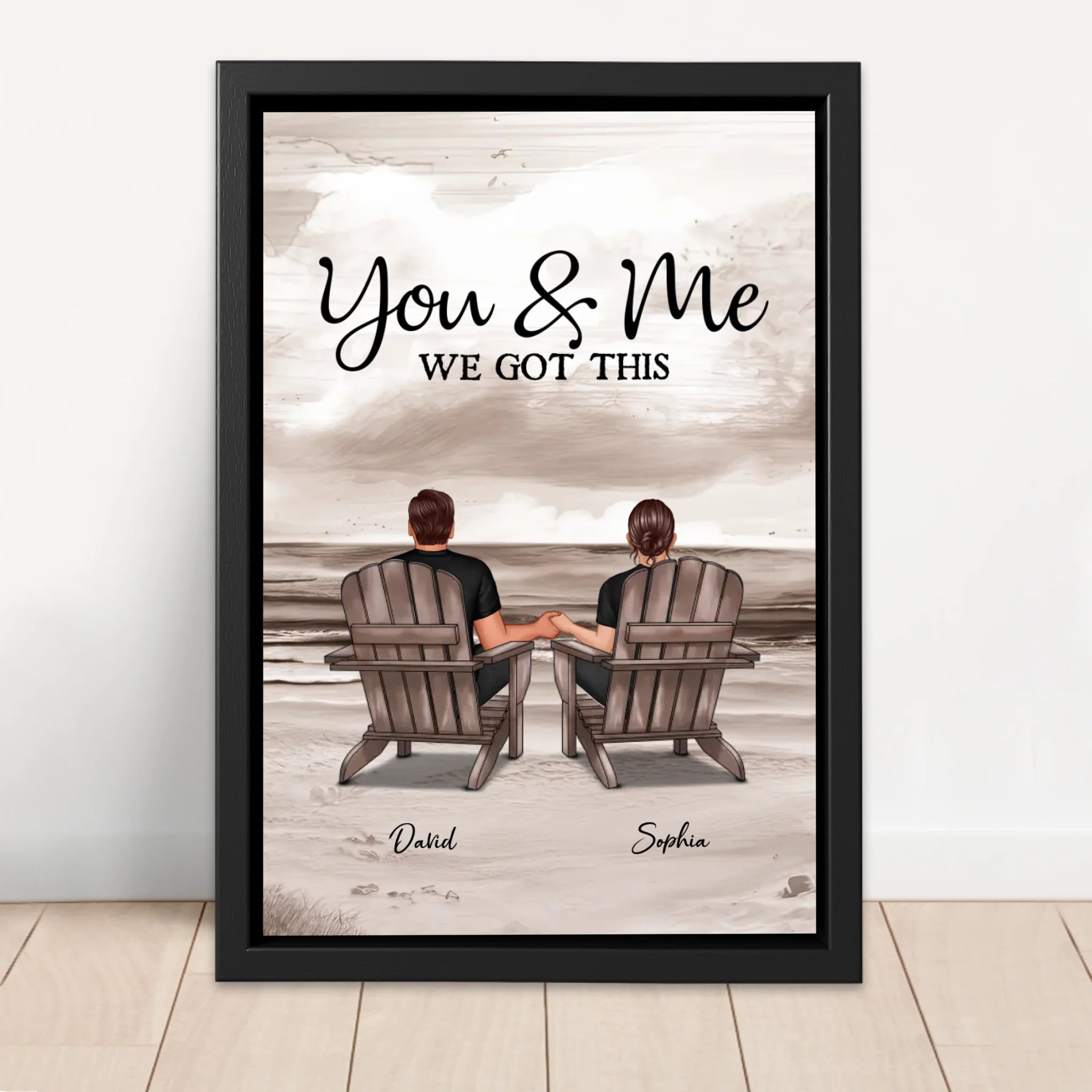 Personalized Canvas – You and me, we got this - vertical