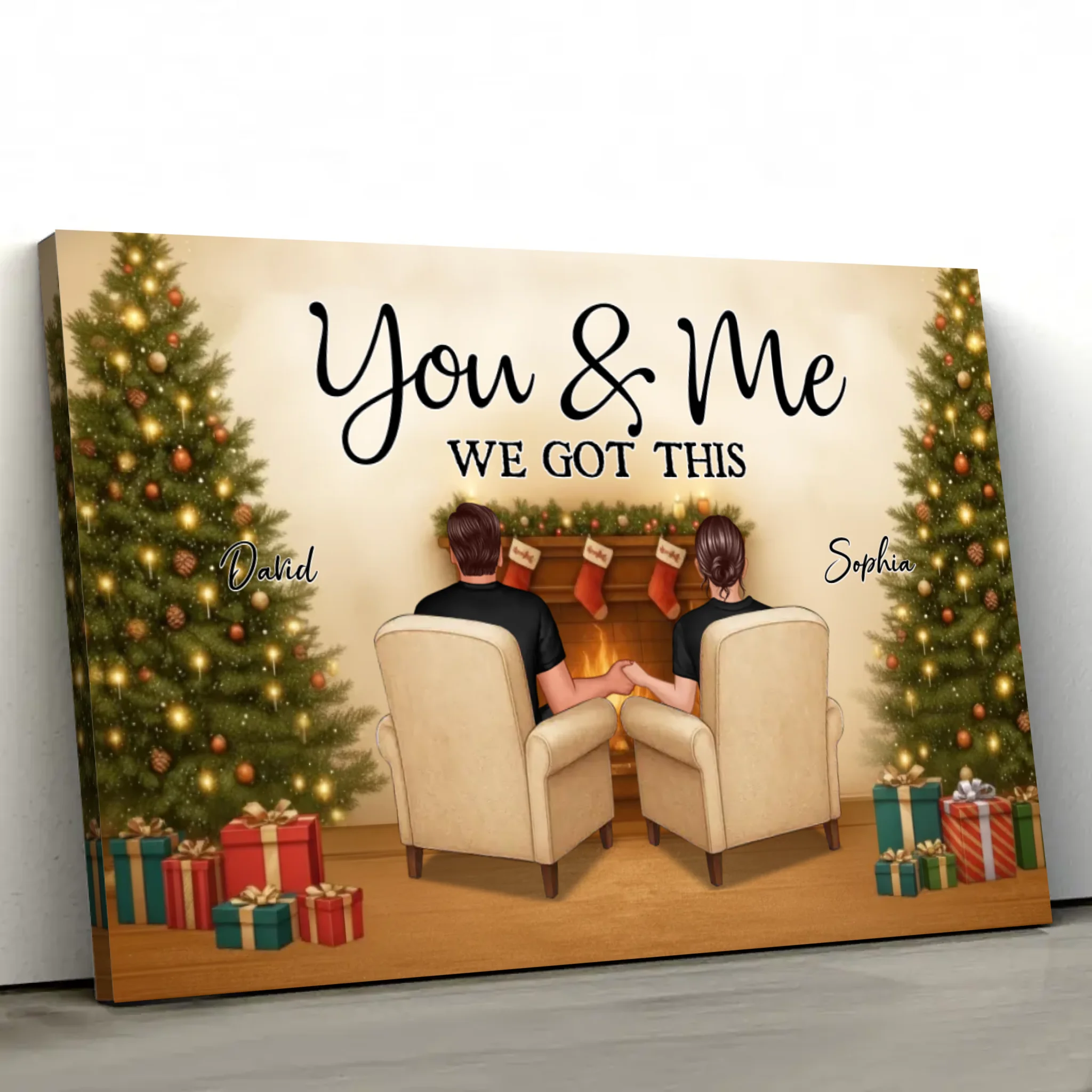 Personalized Canvas – You and me, we got this Christmas
