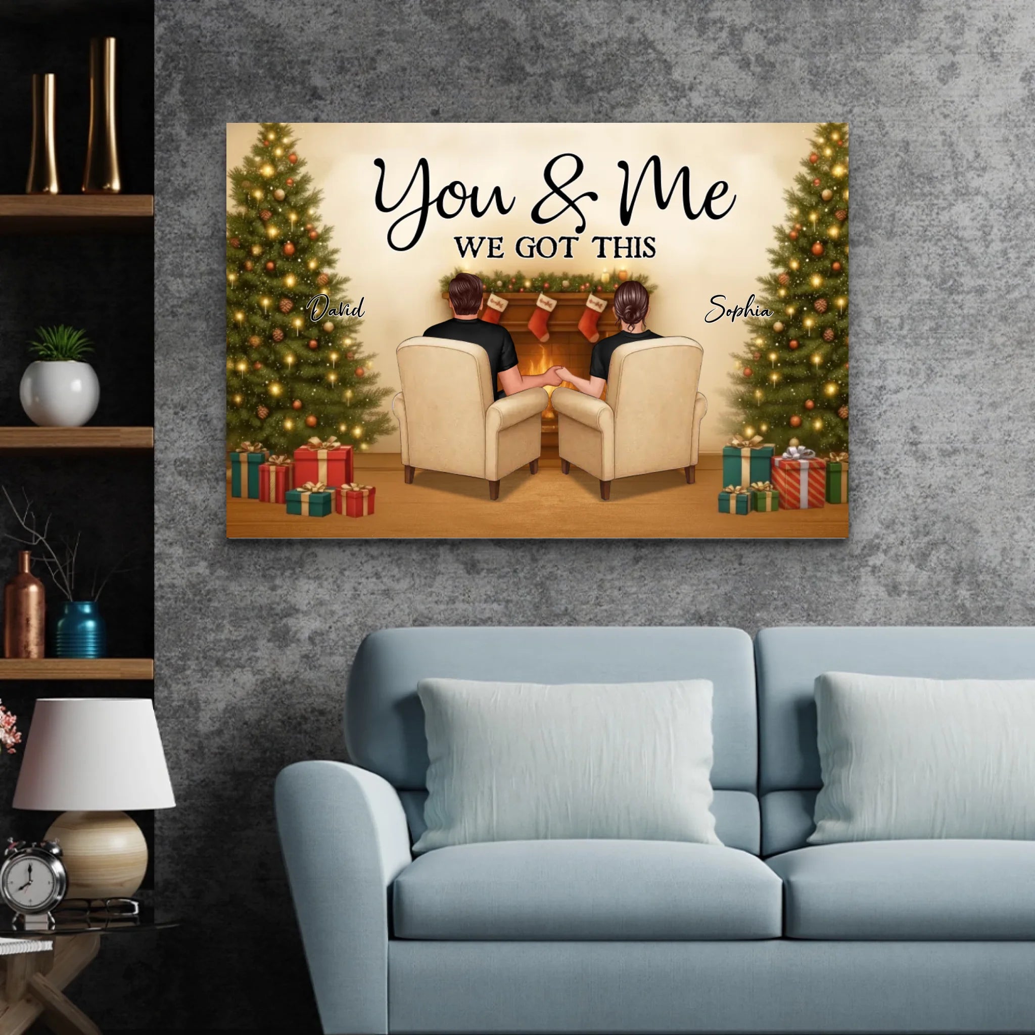 Personalized Canvas – You and me, we got this Christmas