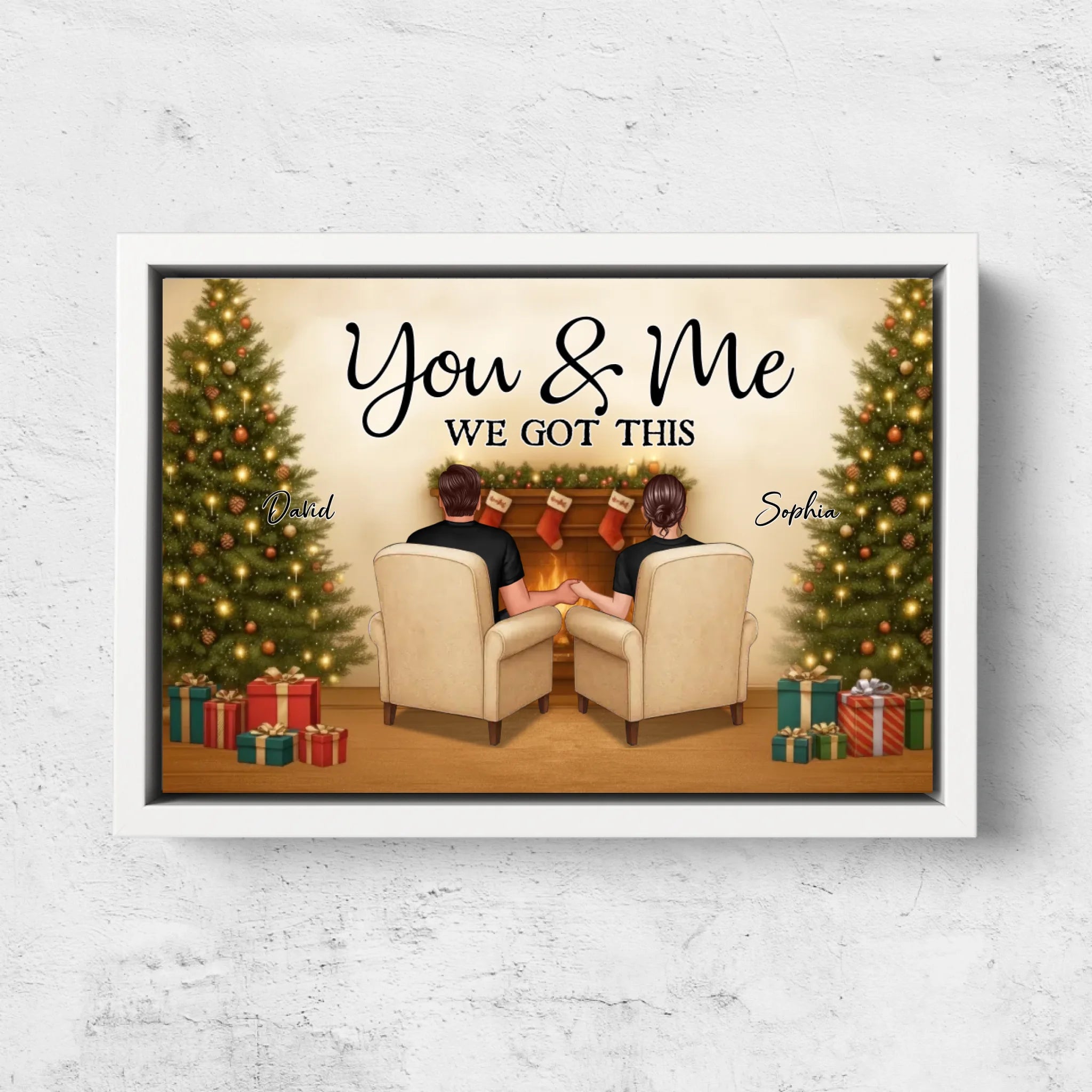 Personalized Canvas – You and me, we got this Christmas
