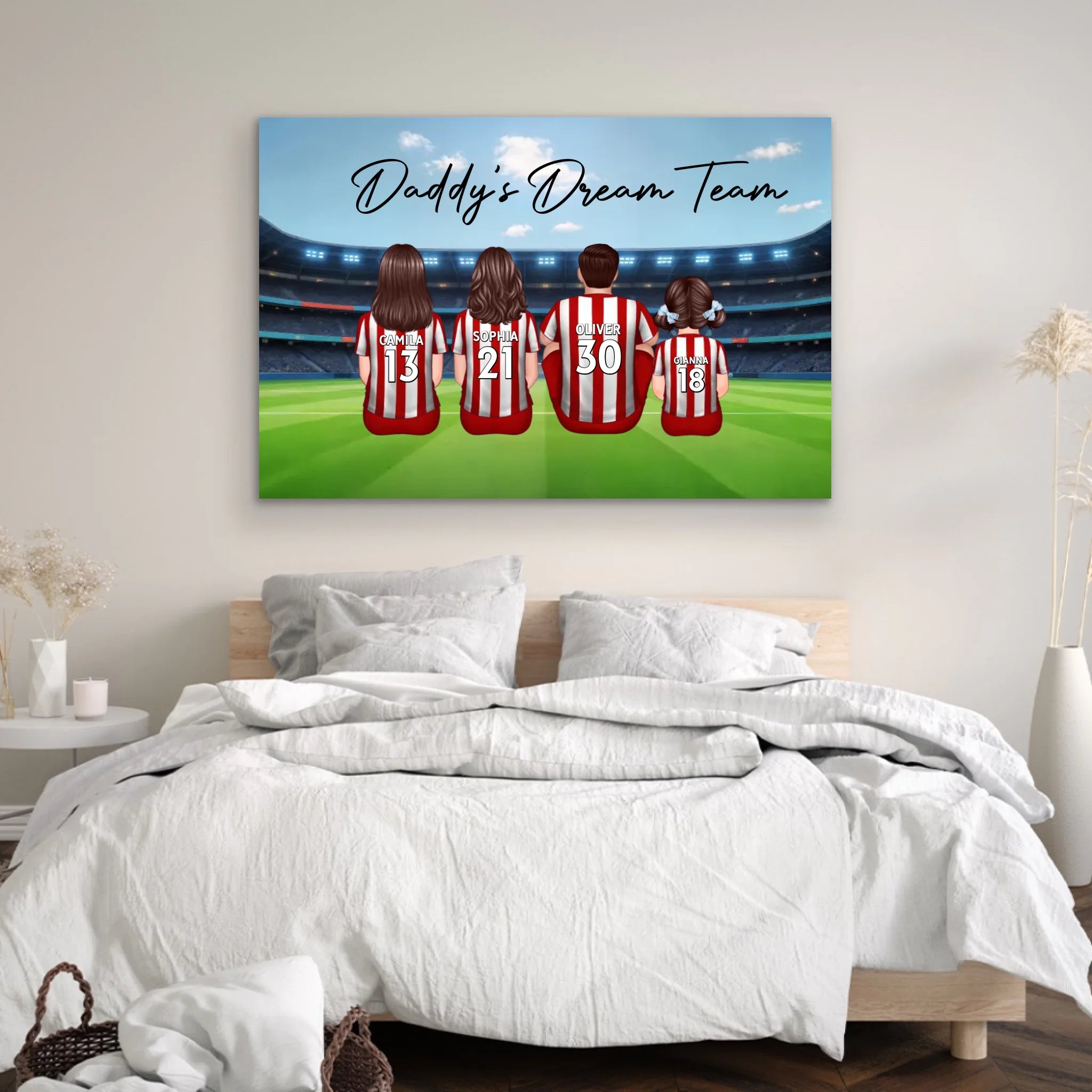 Personalized Canvas "Daddy's dream team – Soccer"