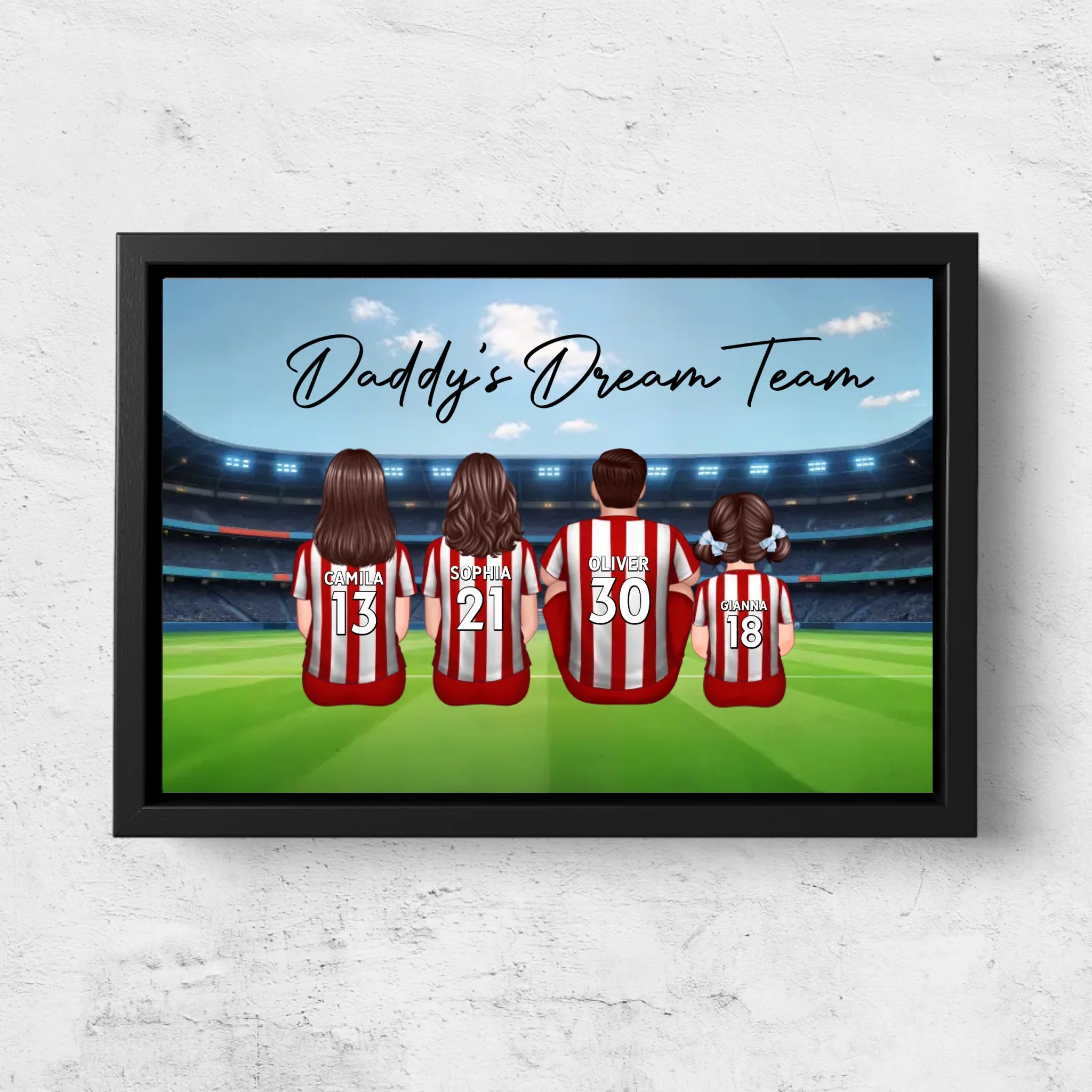 Personalized Canvas "Daddy's dream team – Soccer"
