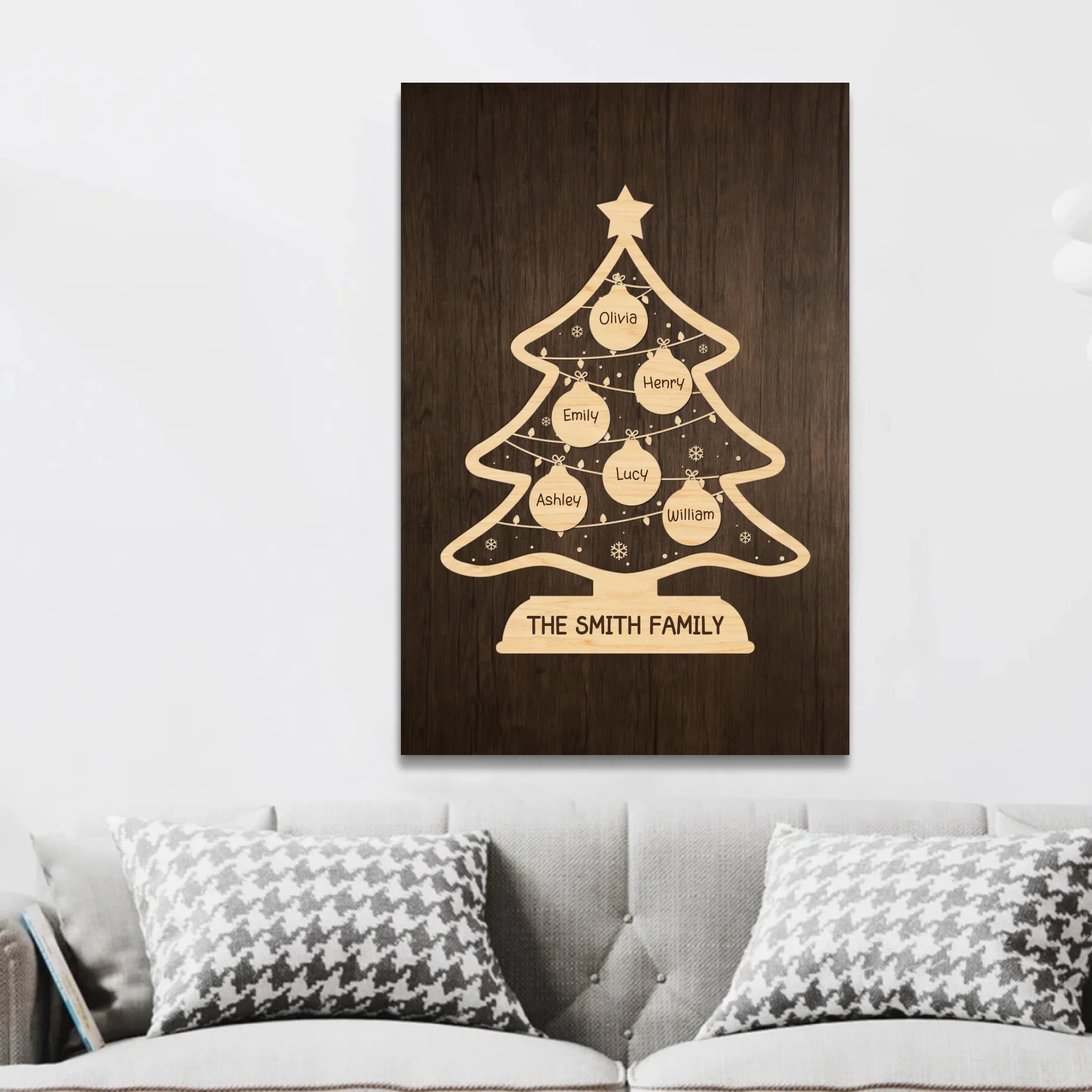 Personalized Canvas – Family Holiday Tree