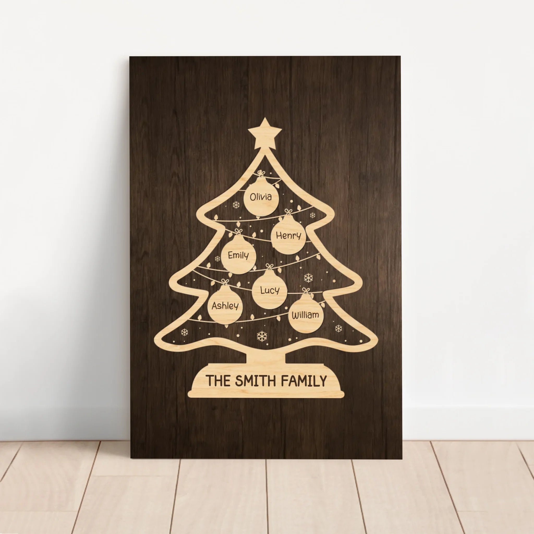 Personalized Canvas β Family Holiday Tree