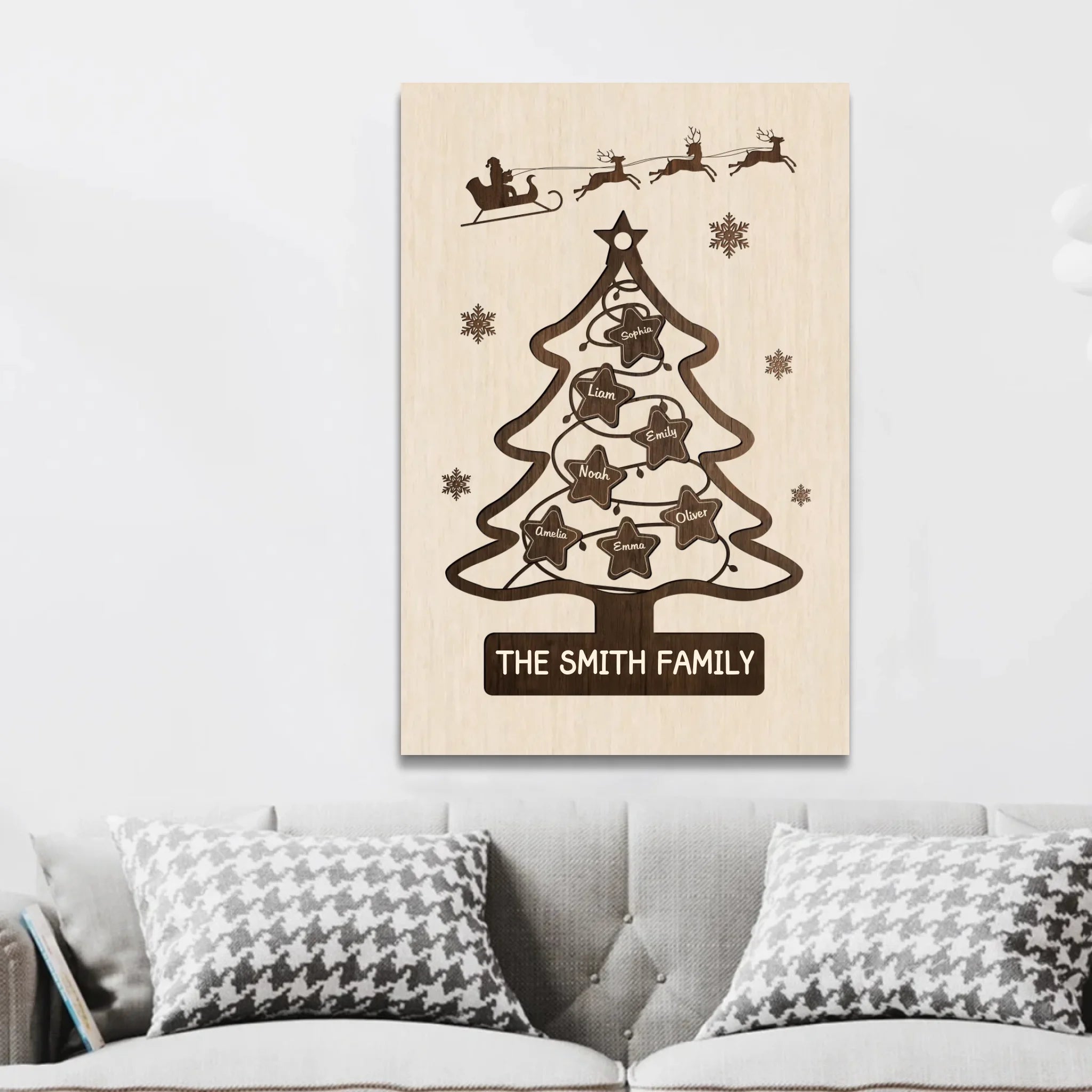 Personalized Canvas – Family Christmas Tree