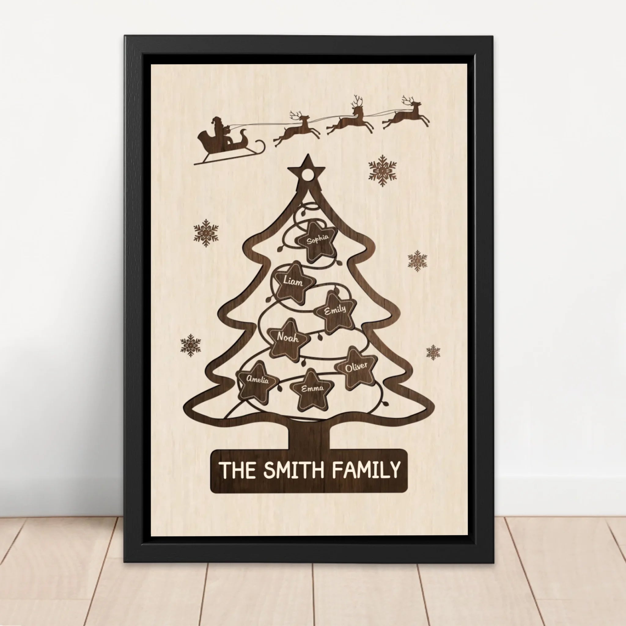 Personalized Canvas – Family Christmas Tree