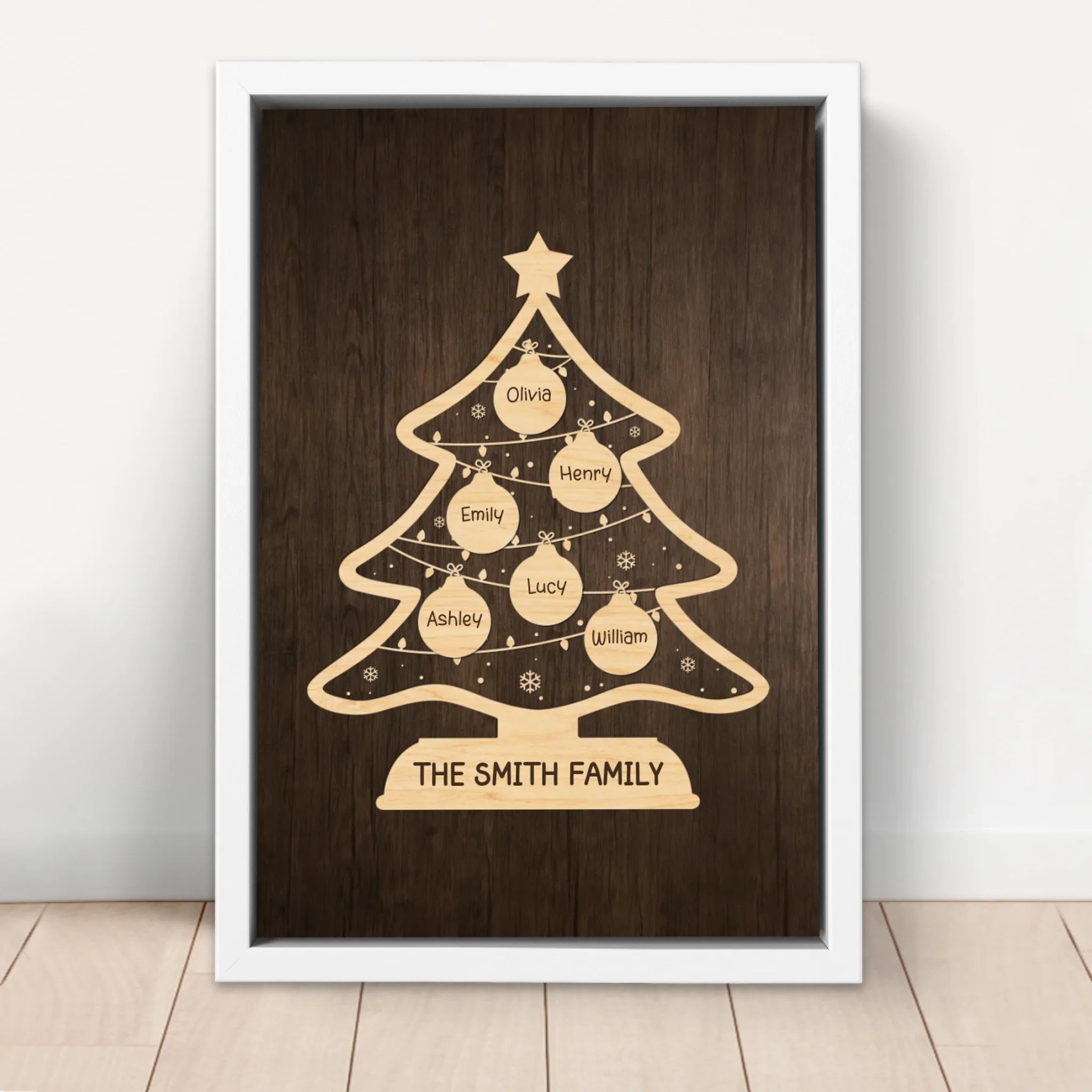 Personalized Canvas – Family Holiday Tree