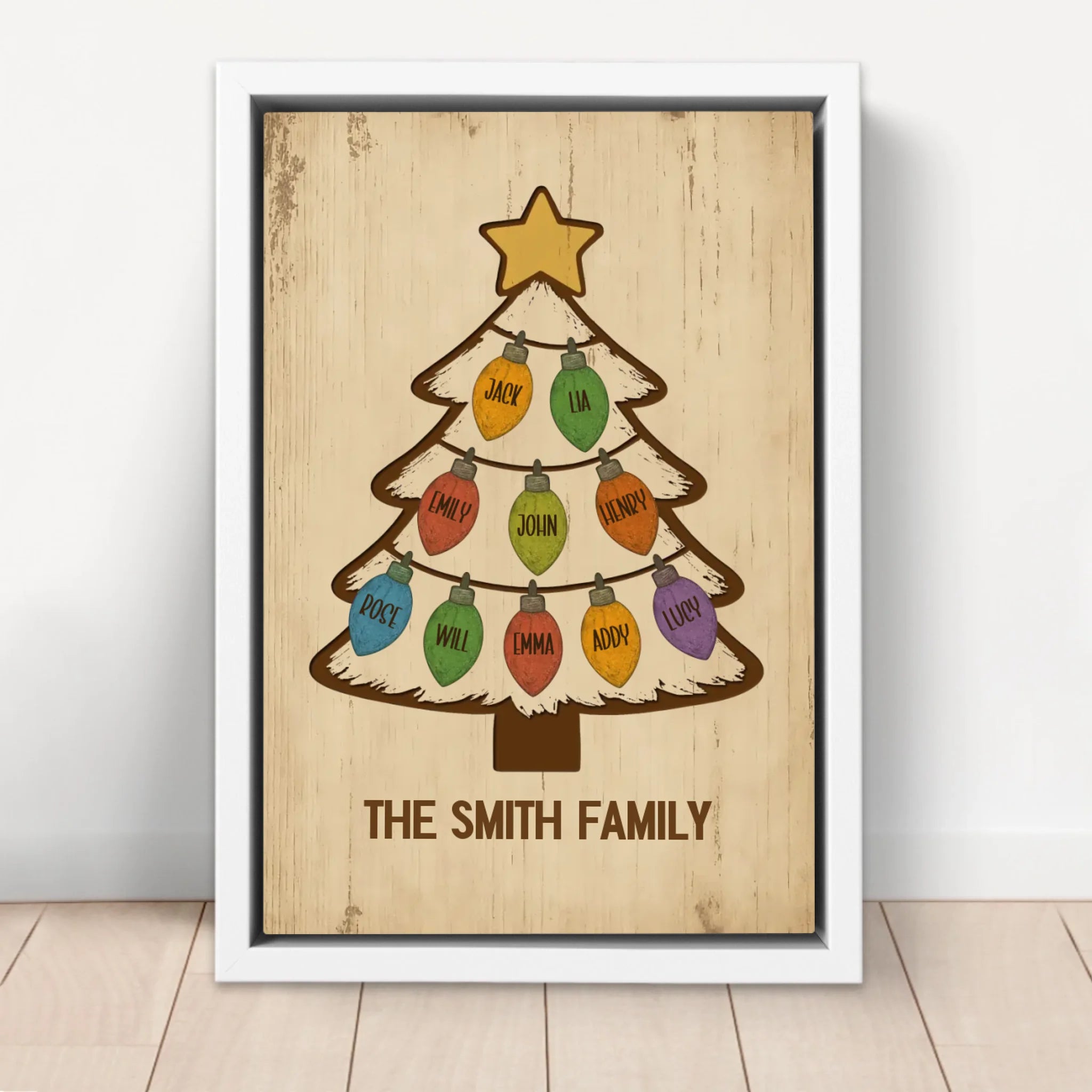 Personalized Canvas – Sparkle Name Christmas Tree