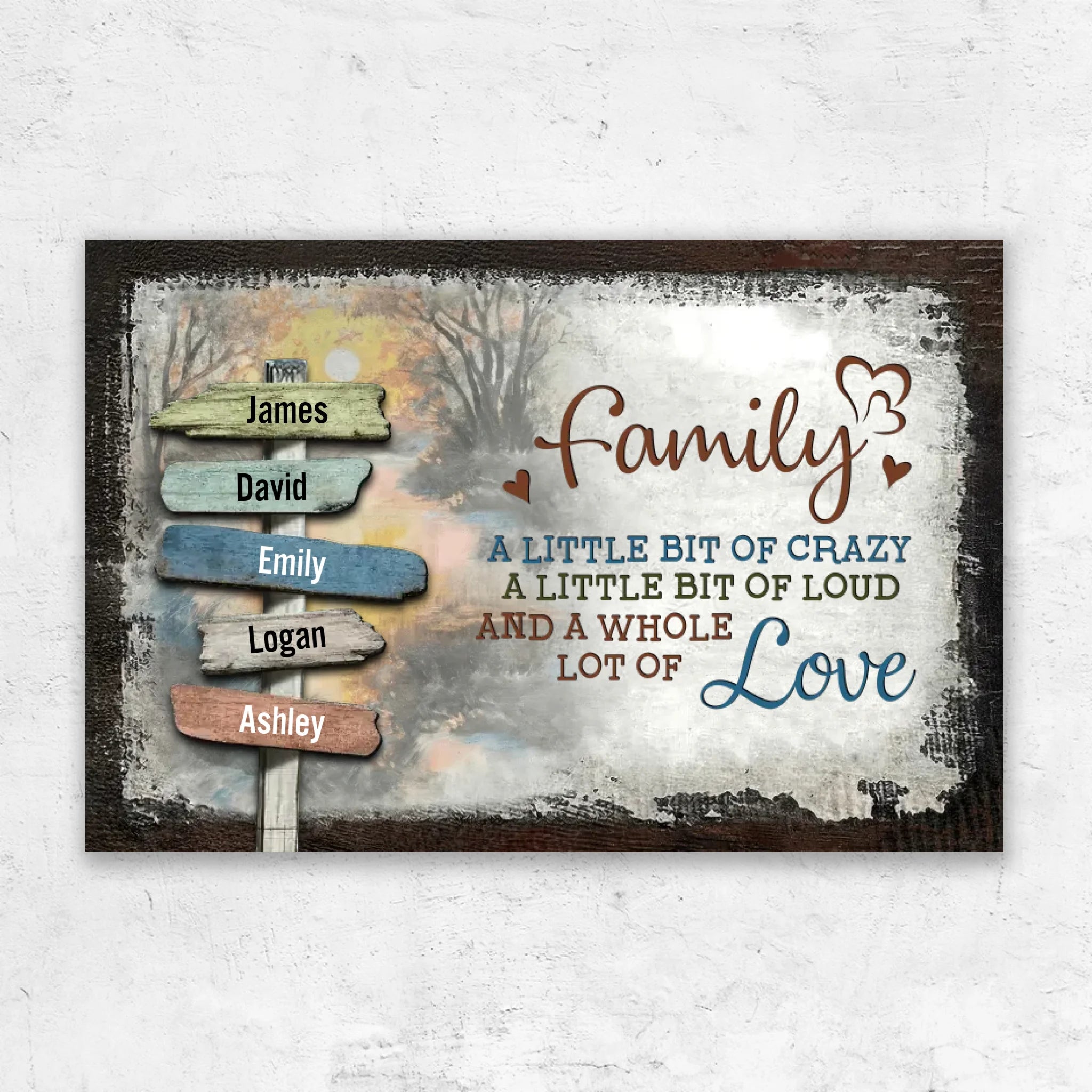 Personalized Canvas β Family Vintage Sunset
