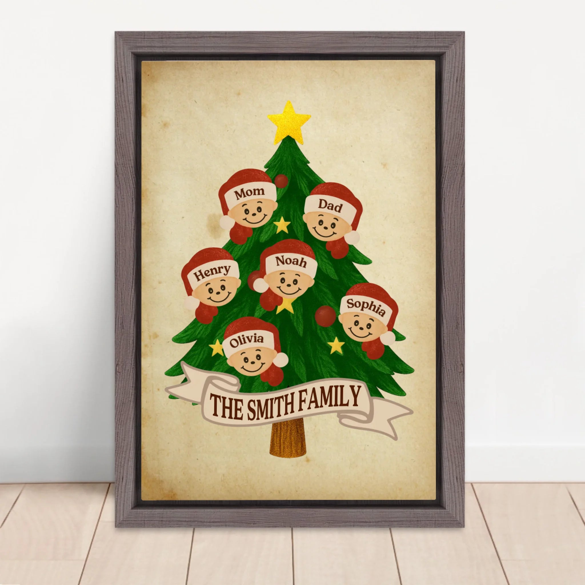 Vertical Framed Canvas-Oak 2026