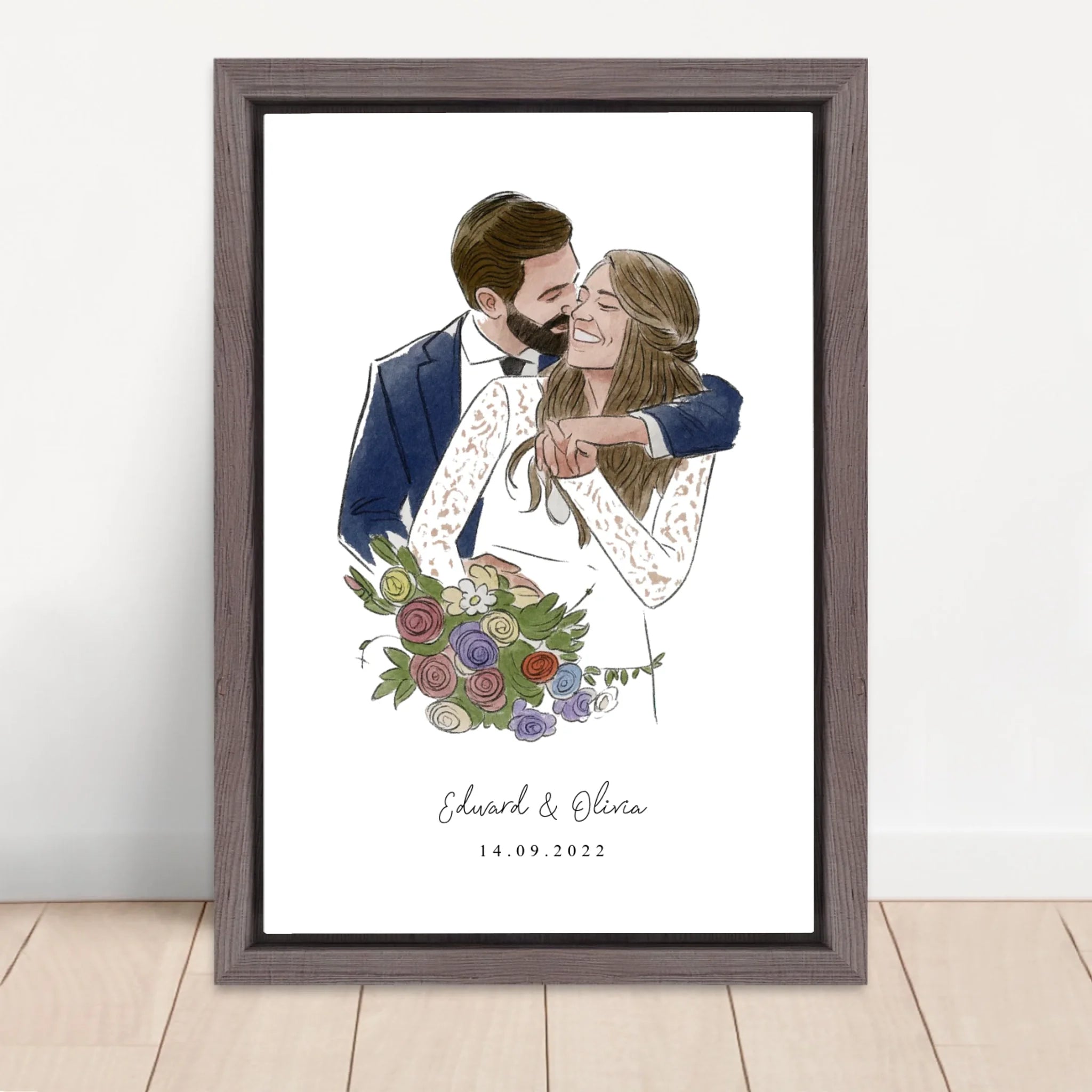 Vertical Framed Canvas-Oak 2026