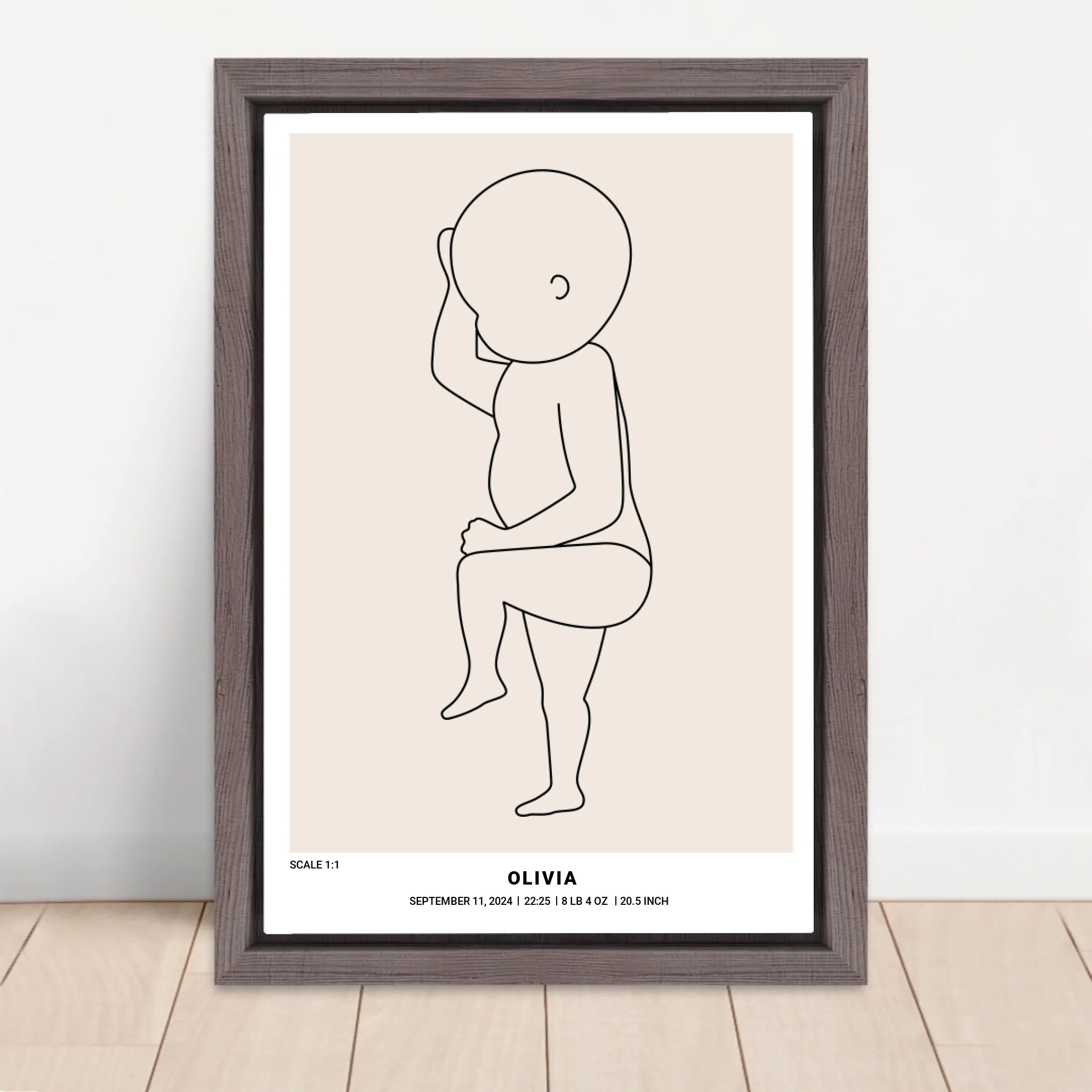 Vertical Framed Canvas-Oak 2026