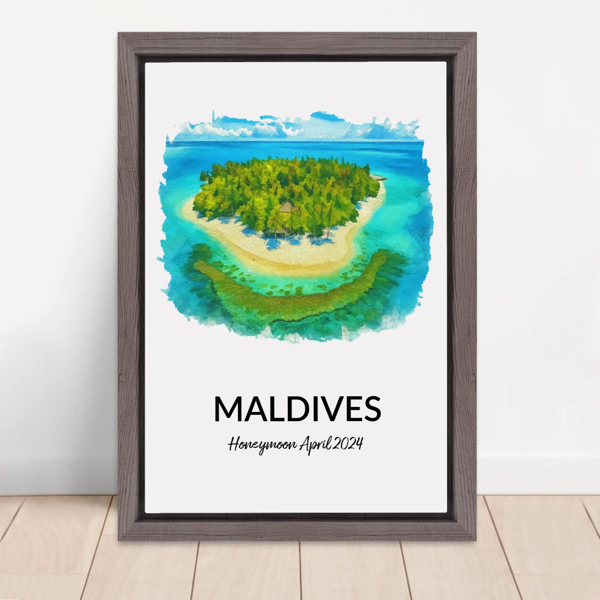 Vertical Framed Canvas-Oak 2026