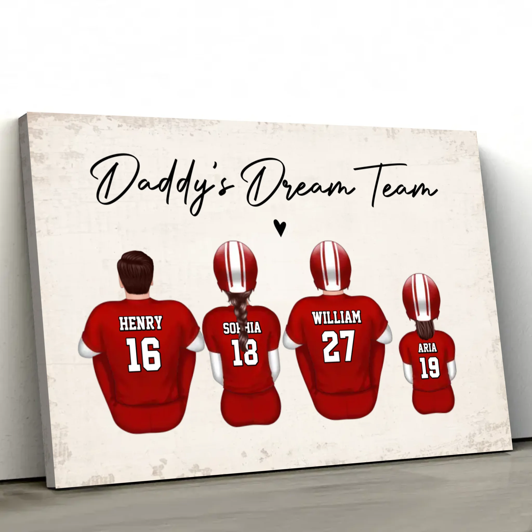 Personalized Canvas "Daddy's dream team – Football"