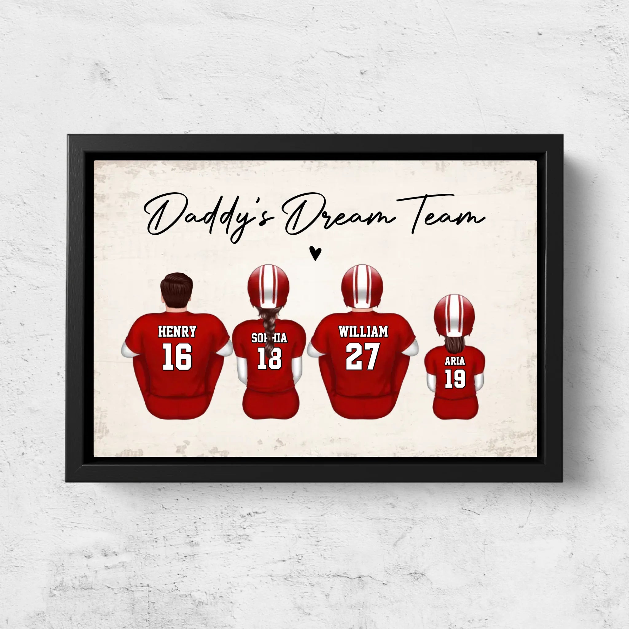 Personalized Canvas "Daddy's dream team – Football"