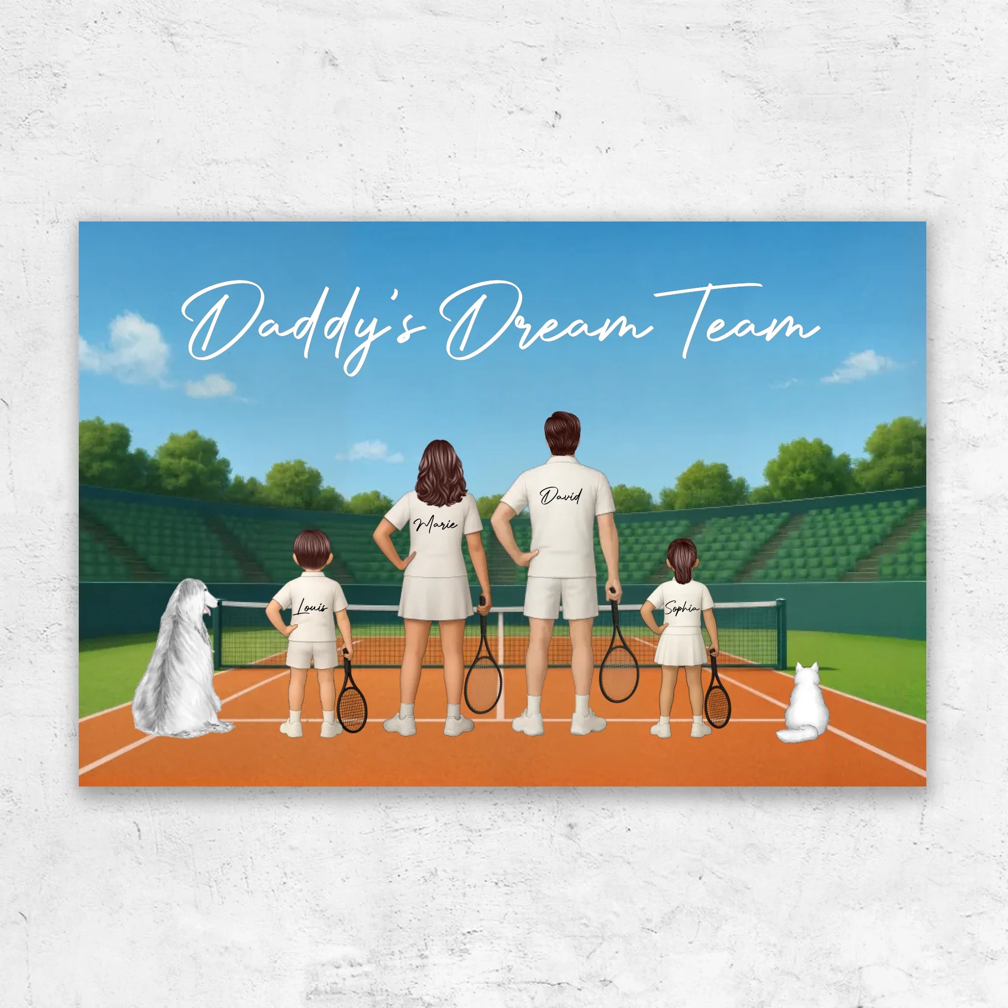 Personalized Canvas "Daddy's dream team β Tennis"