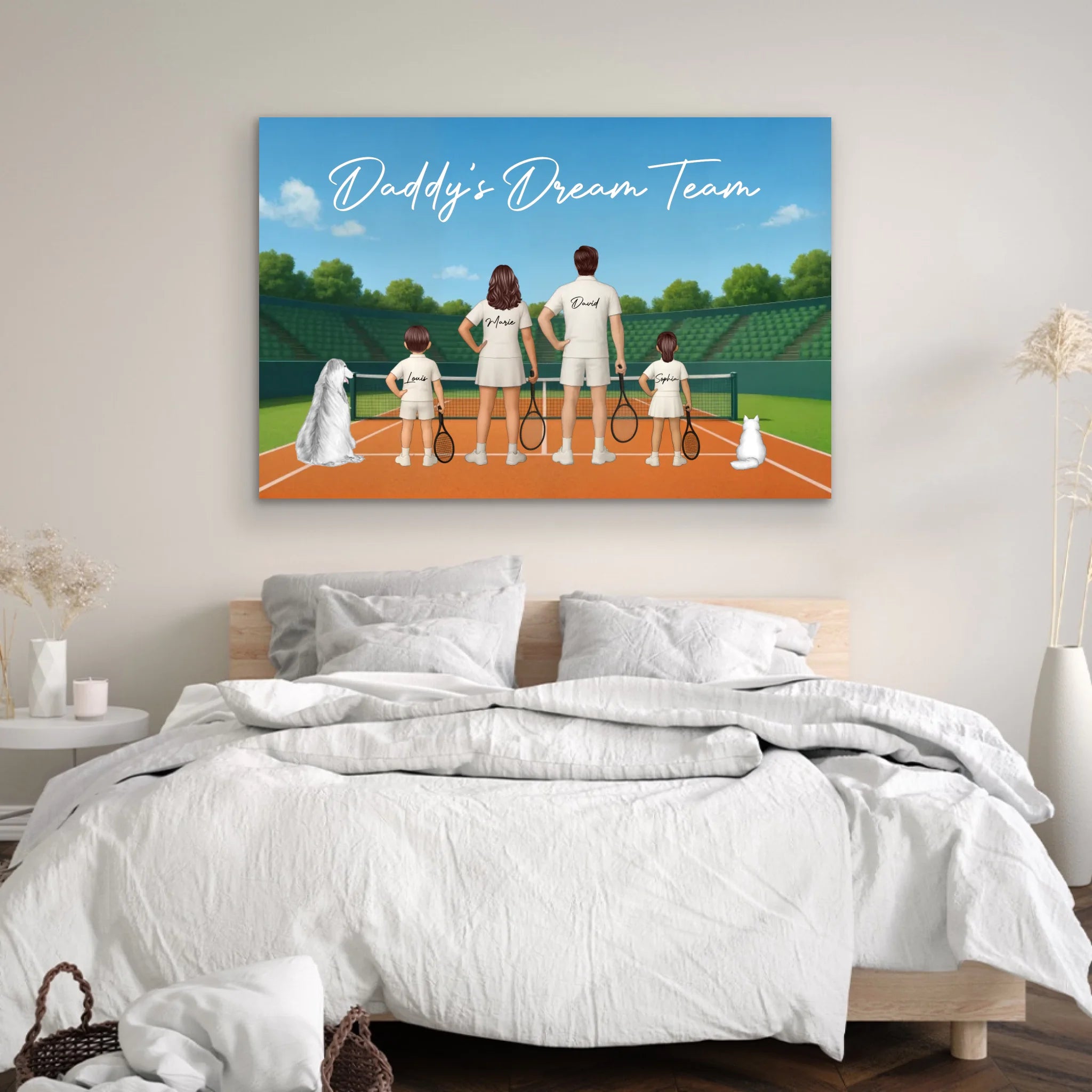 Personalized Canvas "Daddy's dream team – Tennis"