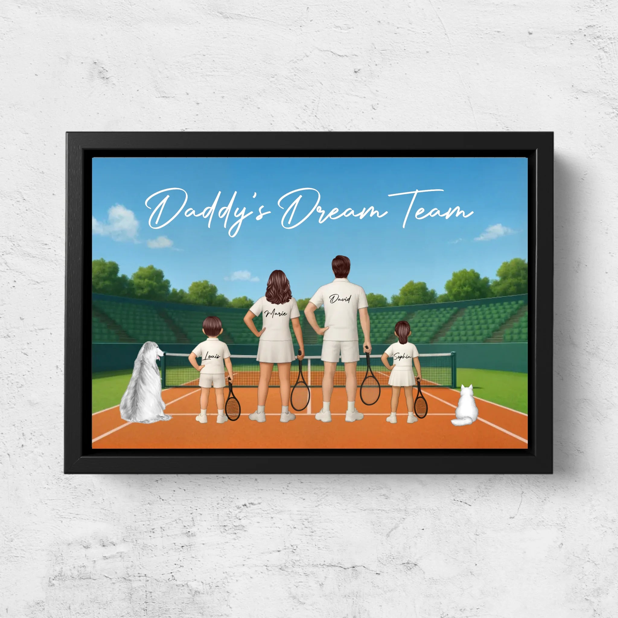 Personalized Canvas "Daddy's dream team – Tennis"