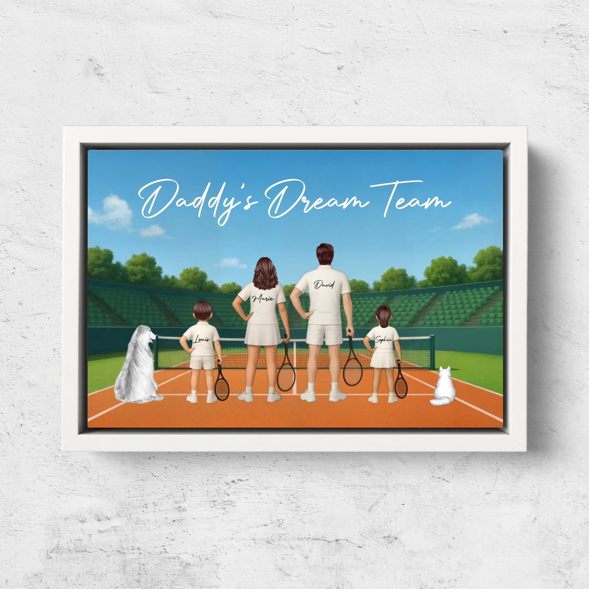 Personalized Canvas "Daddy's dream team – Tennis"