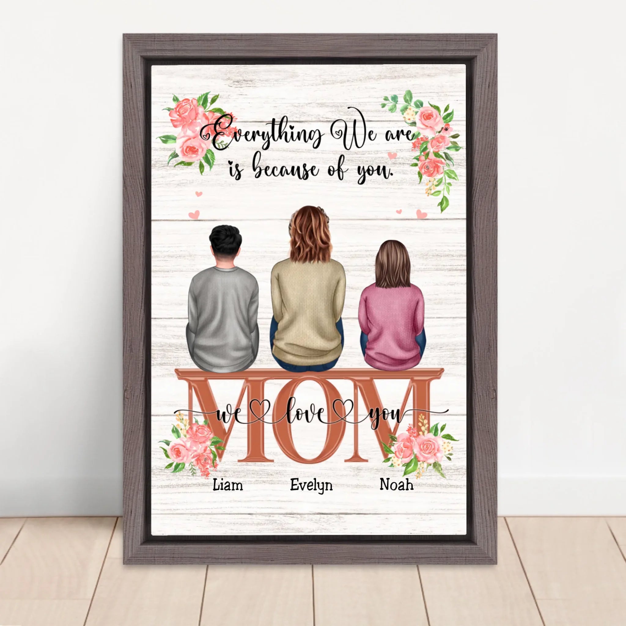 Vertical Framed Canvas-Oak 2026