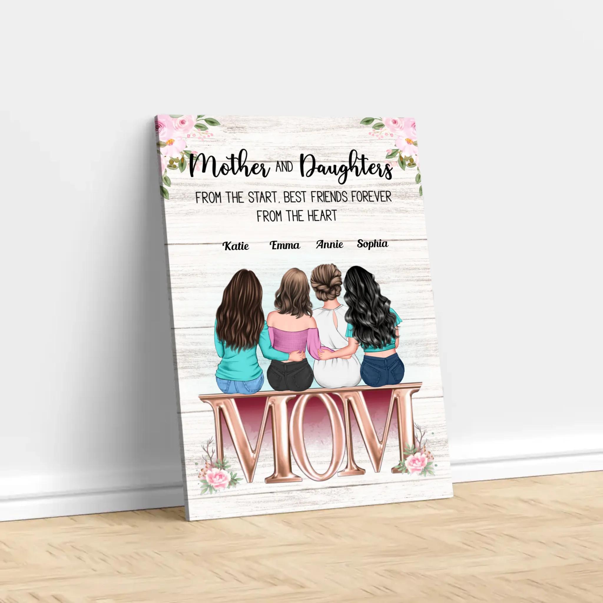 Personalized Canvas "Mother and Daughter"